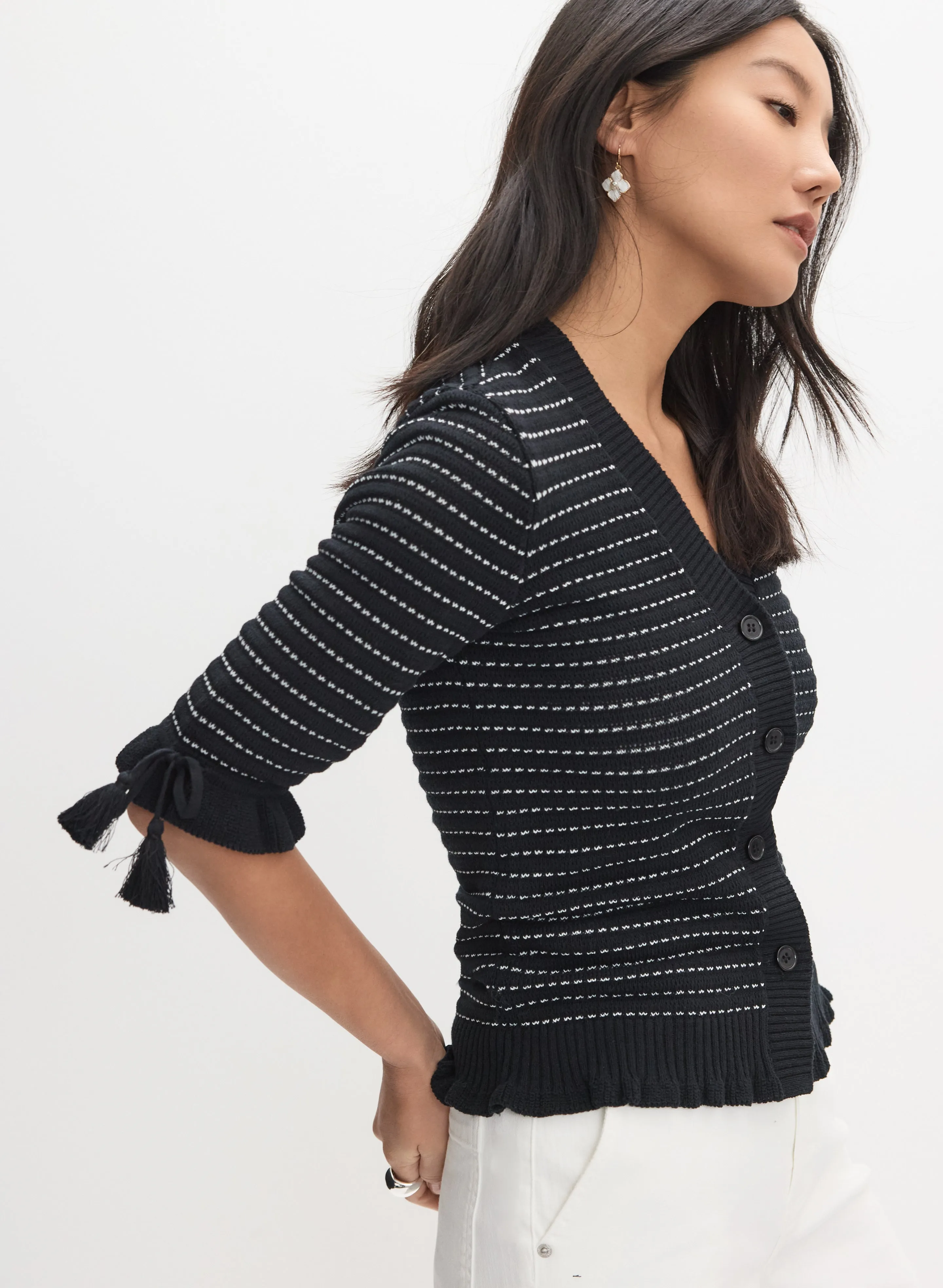 Striped Knit Cardigan sold by Melanie Lyne product image thumbnail 5