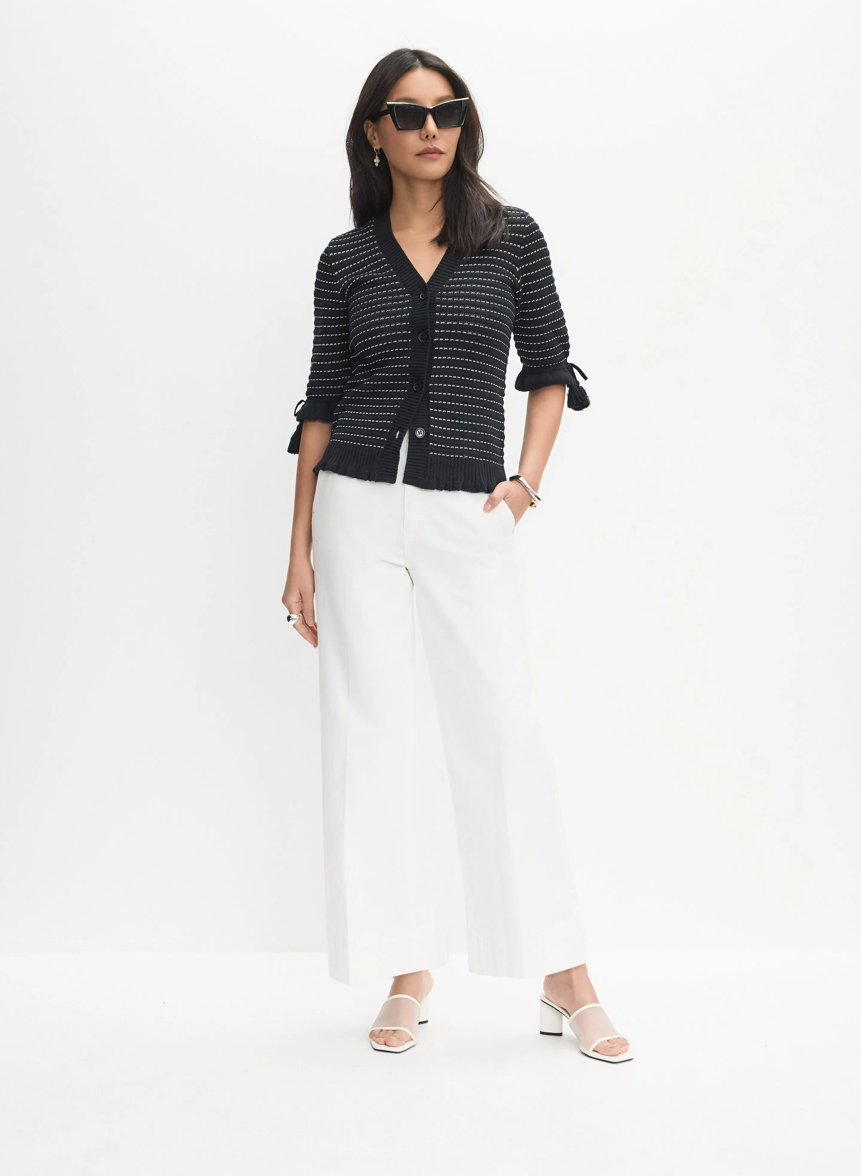 Striped Knit Cardigan sold by Melanie Lyne product image thumbnail 3