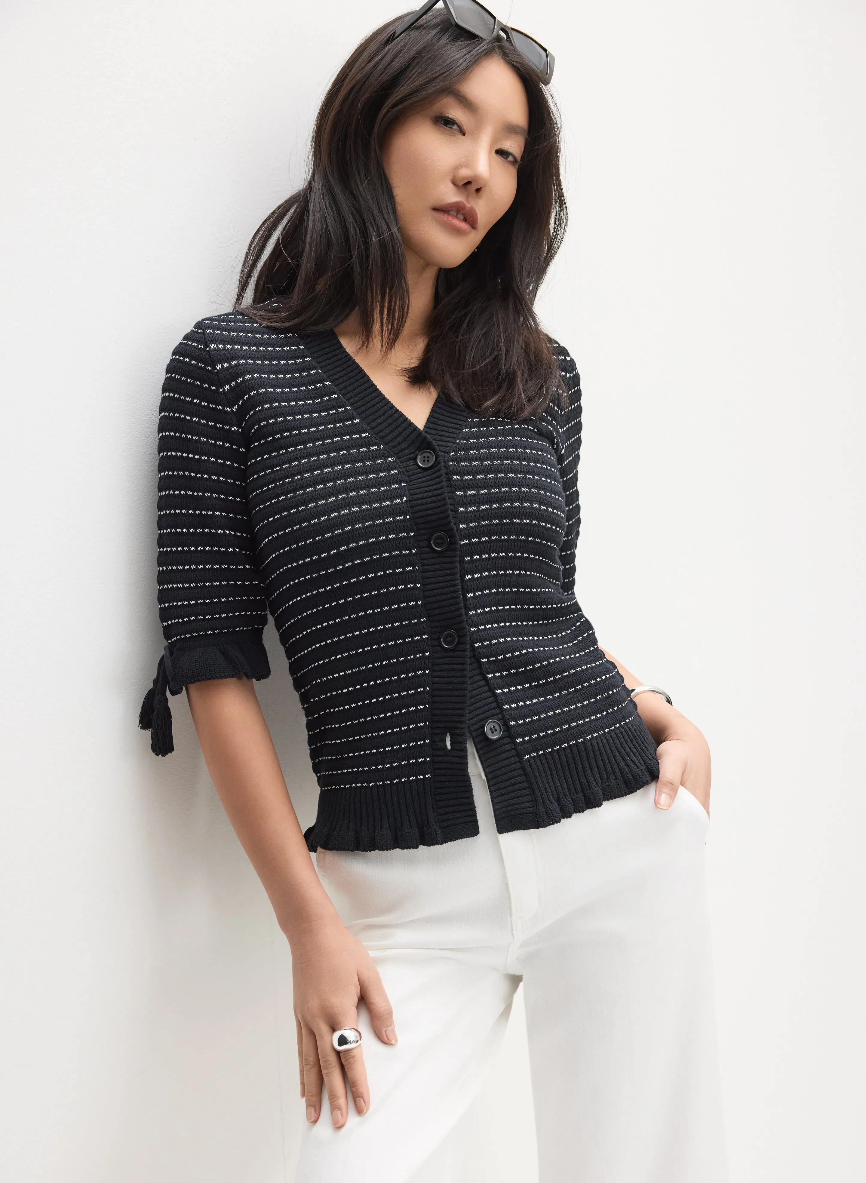 Striped Knit Cardigan sold by Melanie Lyne