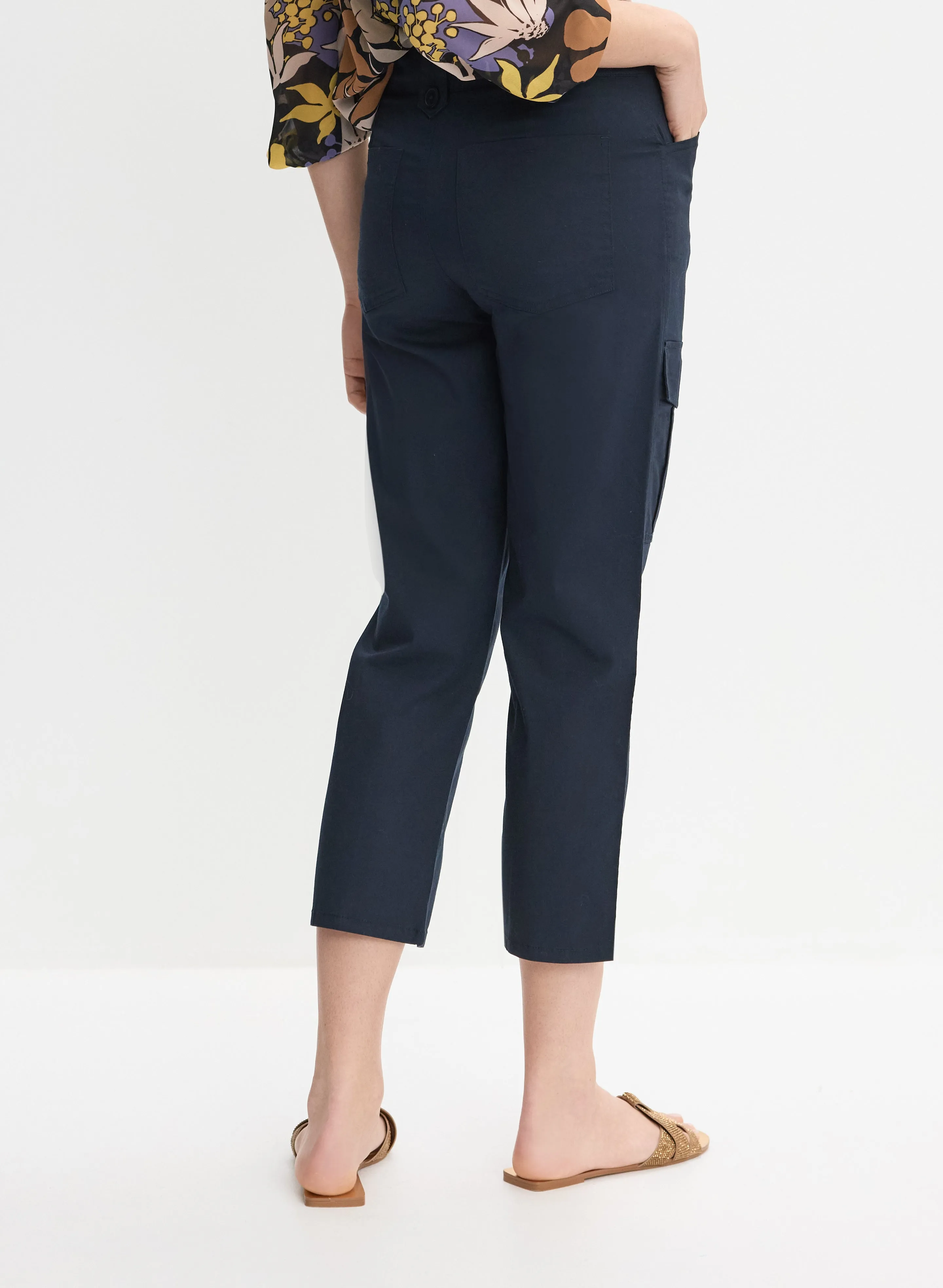 Stretch-Cotton Cargo Capris sold by Melanie Lyne product image thumbnail 3