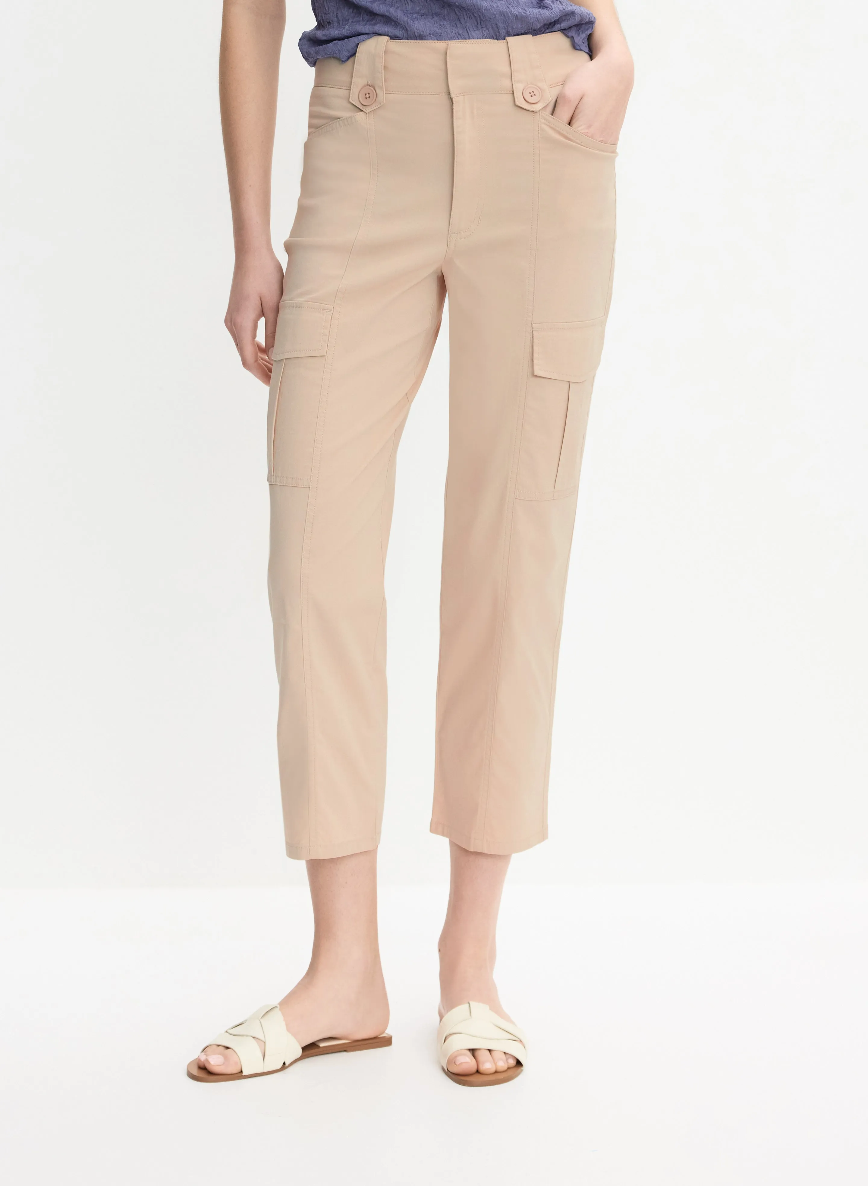 Stretch-Cotton Cargo Capris sold by Melanie Lyne