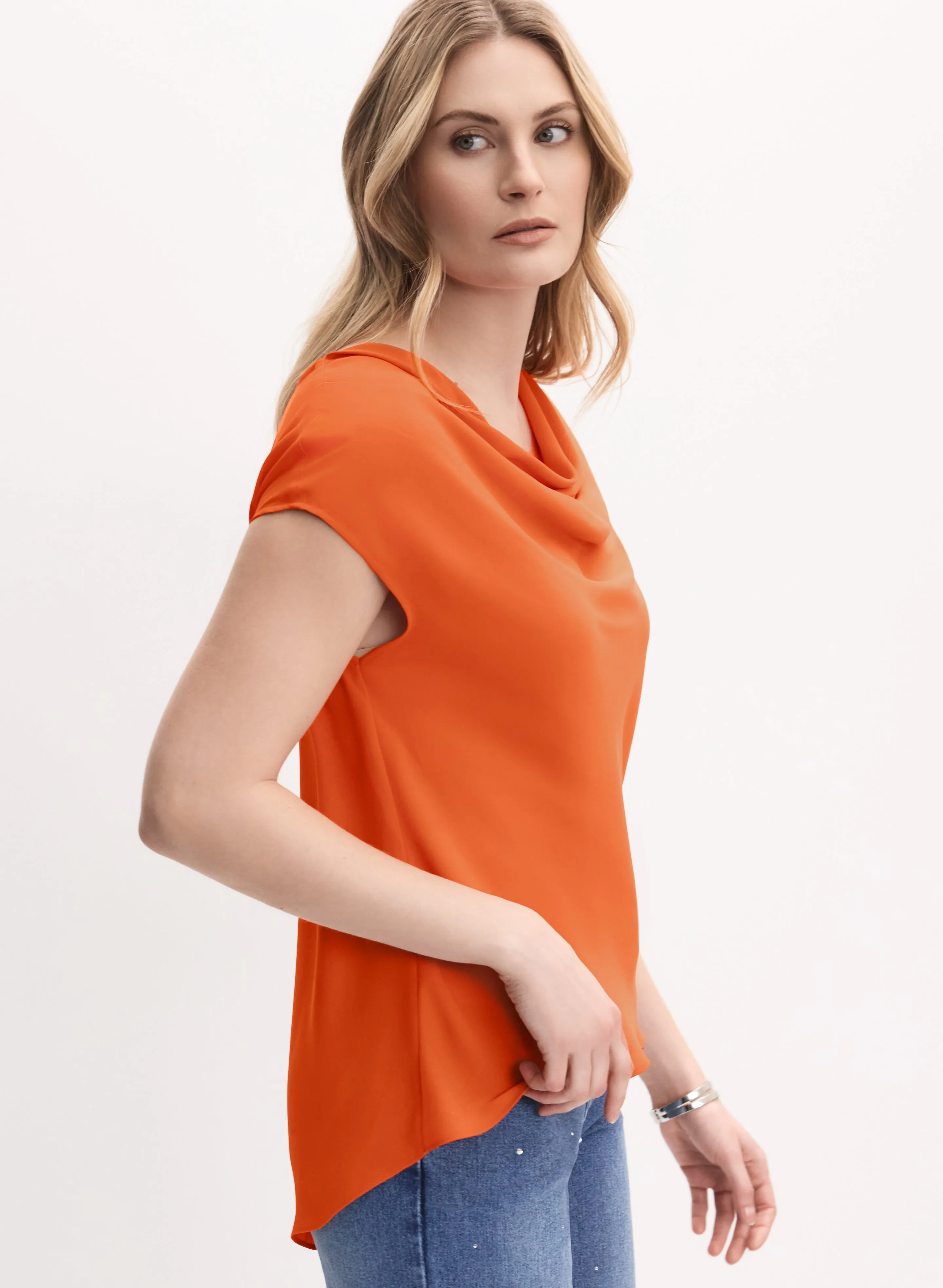 Crepe Cowl Neck Blouse sold by Melanie Lyne product image thumbnail 2