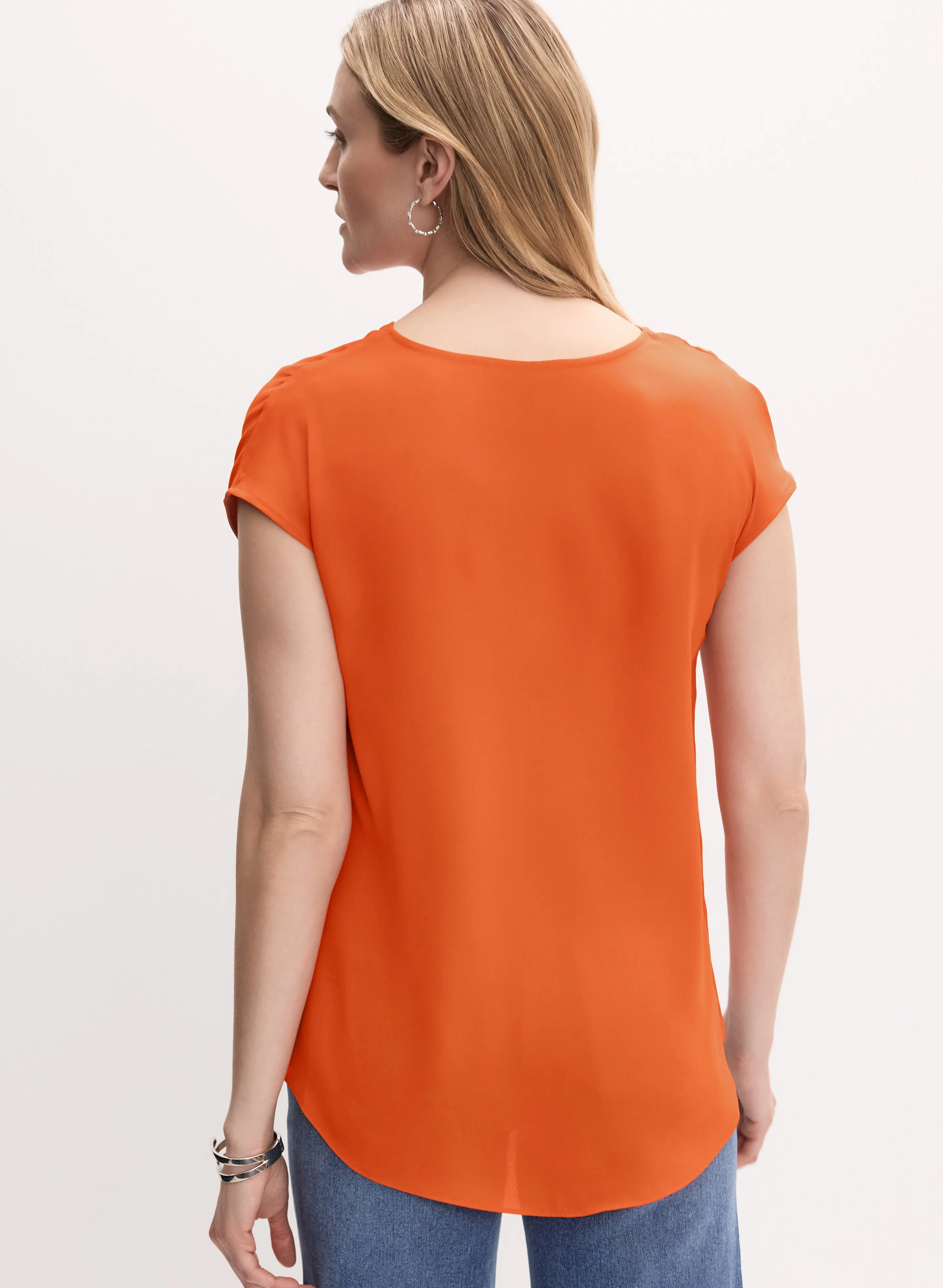 Crepe Cowl Neck Blouse sold by Melanie Lyne product image thumbnail 4