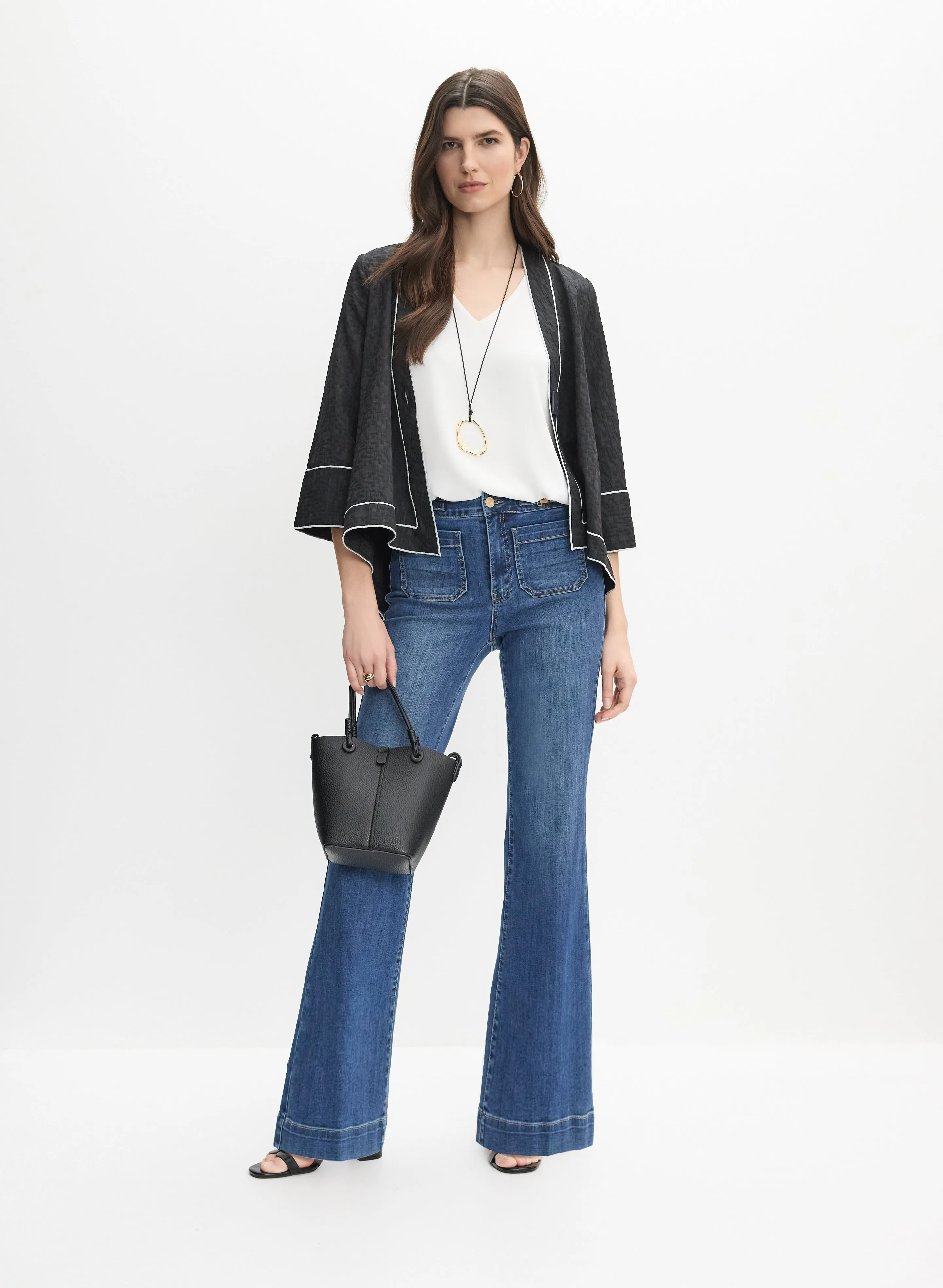 Joseph Ribkoff - Textured Contrast Jacket sold by Melanie Lyne product image thumbnail 3