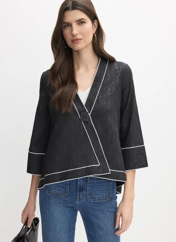 Joseph Ribkoff - Textured Contrast Jacket sold by Melanie Lyne
