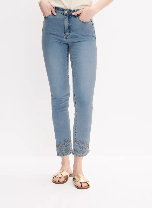 Embroidered Cuff Jeans sold by Melanie Lyne