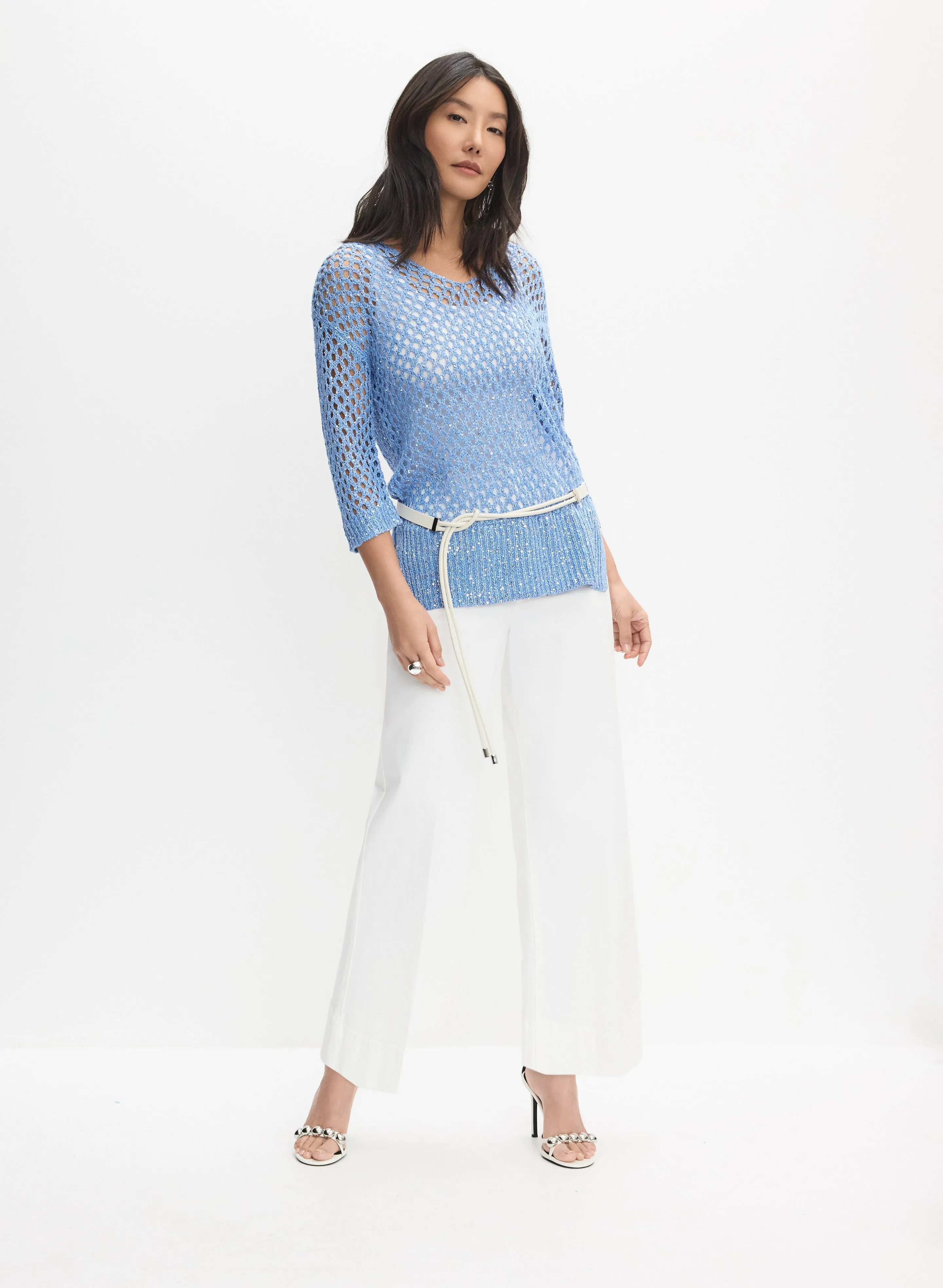 Open Knit Sequin Sweater sold by Melanie Lyne product image thumbnail 3