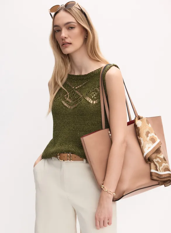 Sleeveless Open-Knit Sweater sold by Melanie Lyne