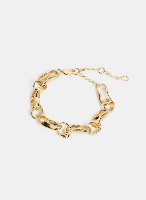 Irregular Curb Chain Bracelet sold by Melanie Lyne
