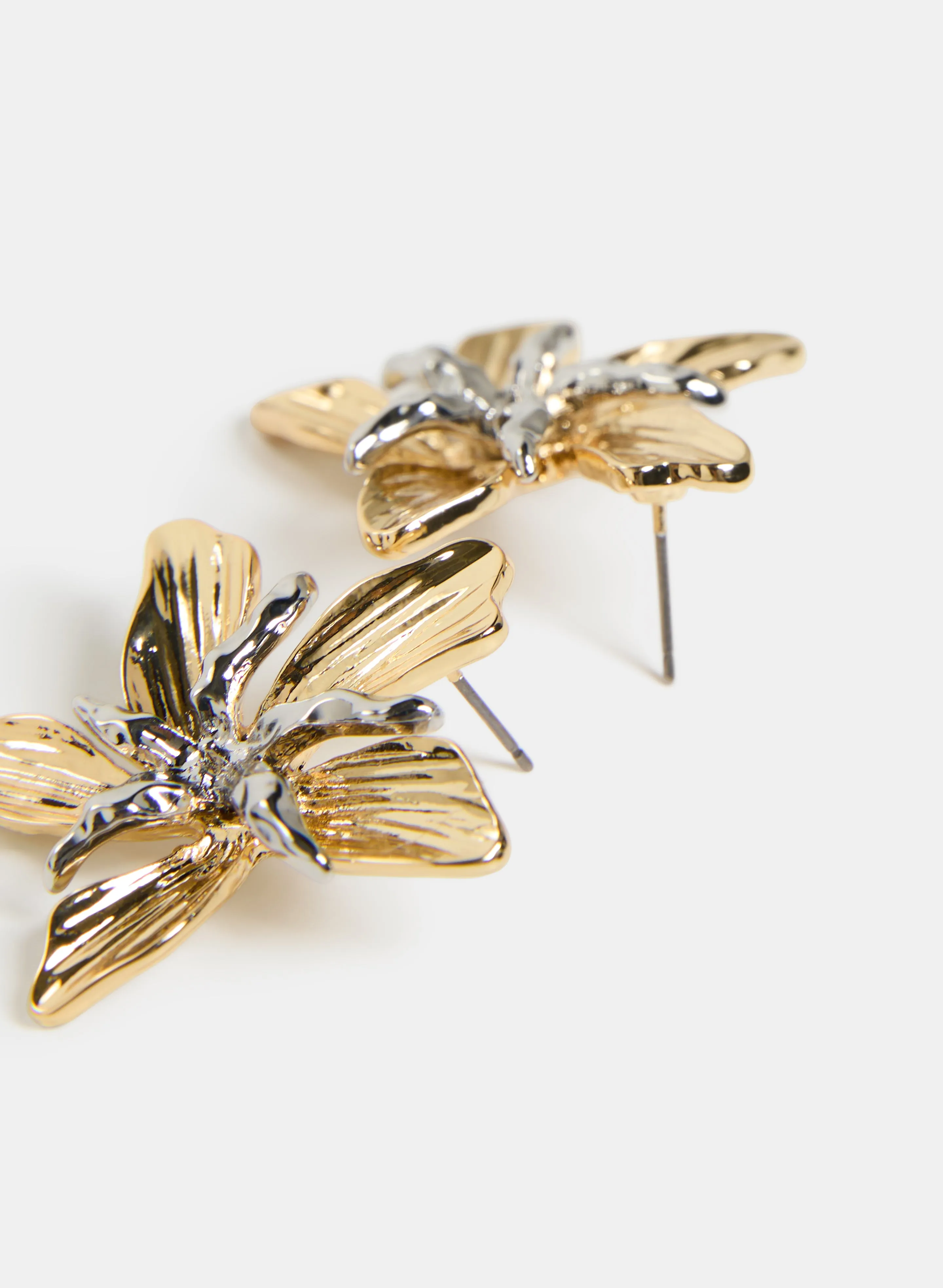 Two-Tone Floral Earrings sold by Melanie Lyne product image thumbnail 2