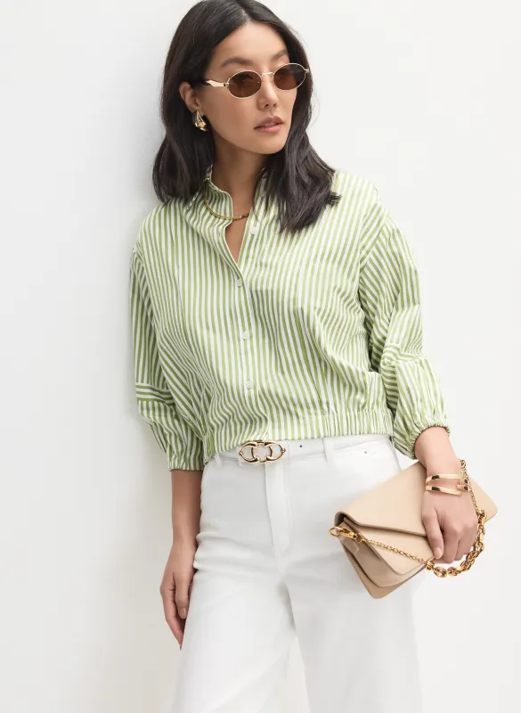 Striped Button-Down Blouse sold by Melanie Lyne