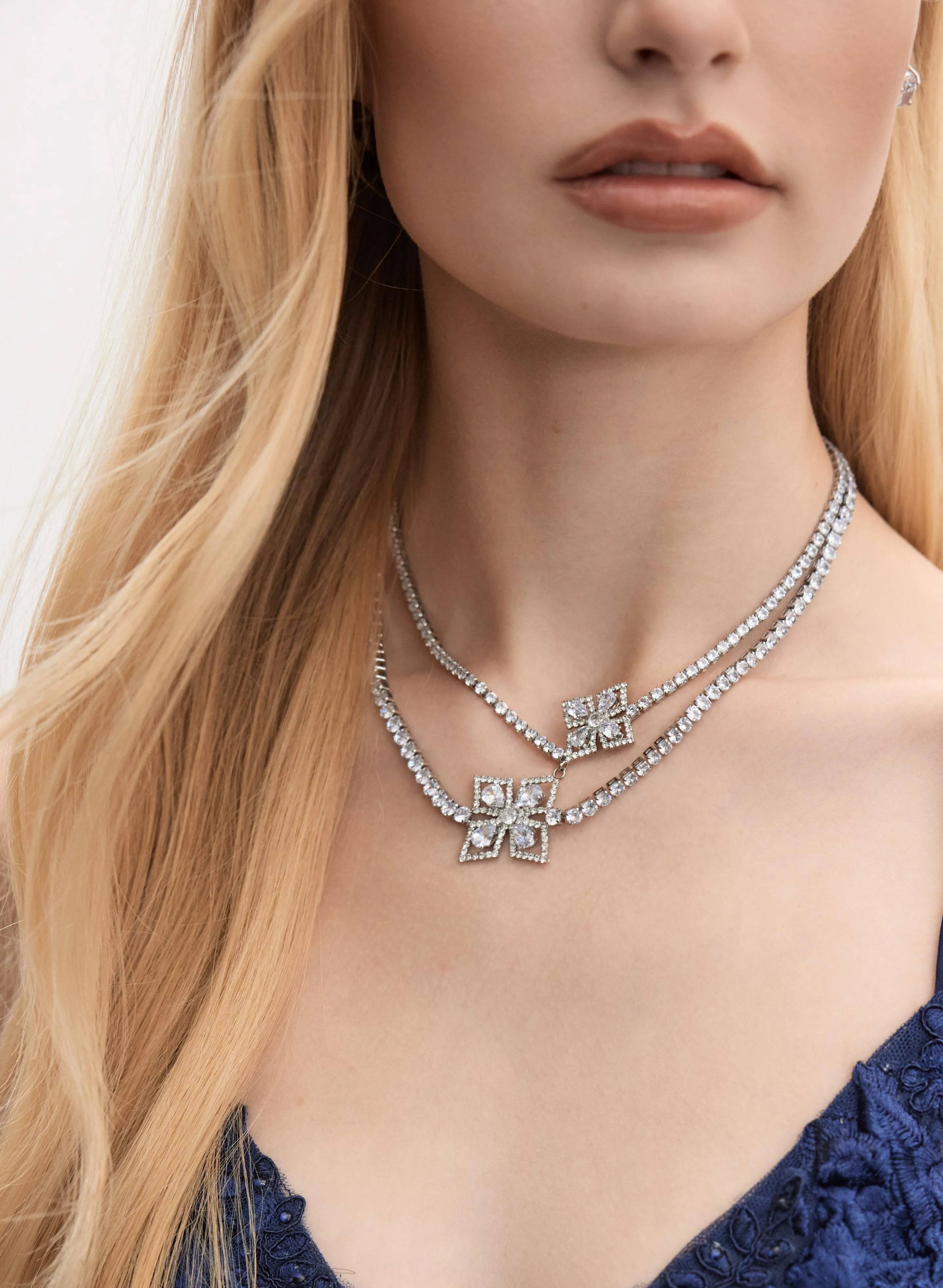 Layered Cubic Zirconia Necklace sold by Melanie Lyne product image thumbnail 2