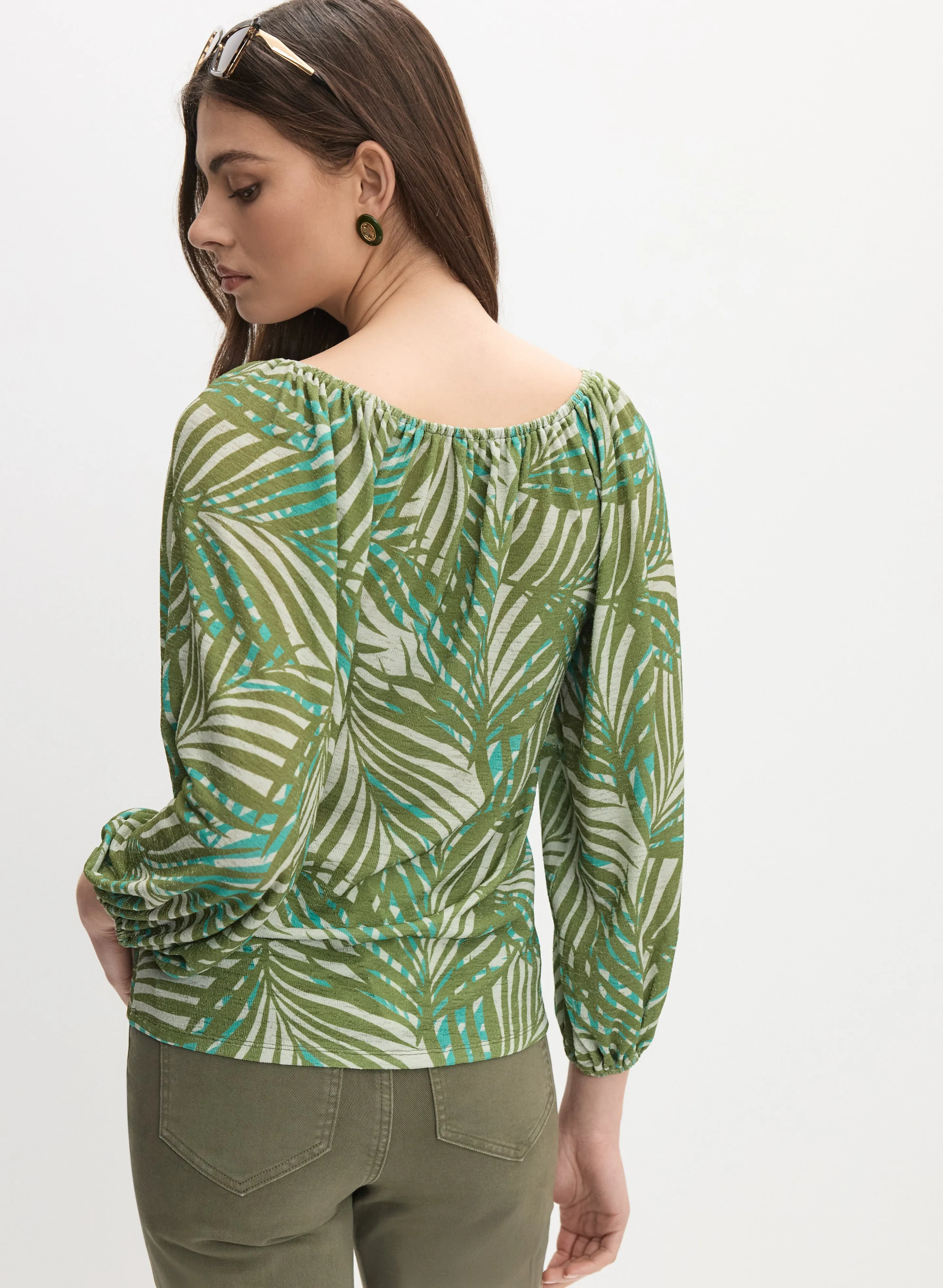 Palm Leaf Print Blouse sold by Melanie Lyne product image thumbnail 2