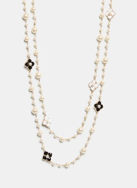 Pearl & Floral Necklace sold by Melanie Lyne