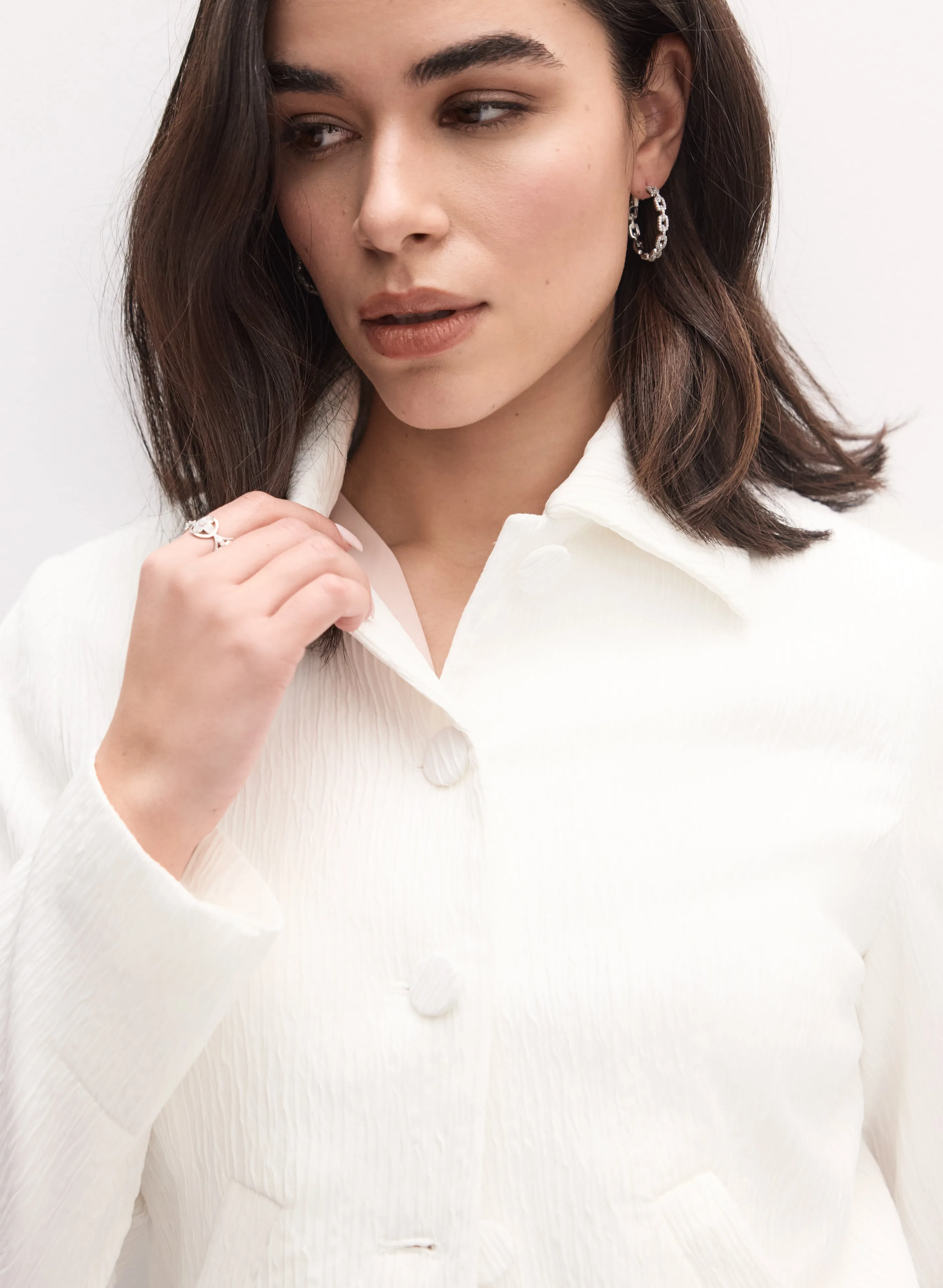 Crinkled Cropped Jacket sold by Melanie Lyne product image thumbnail 4