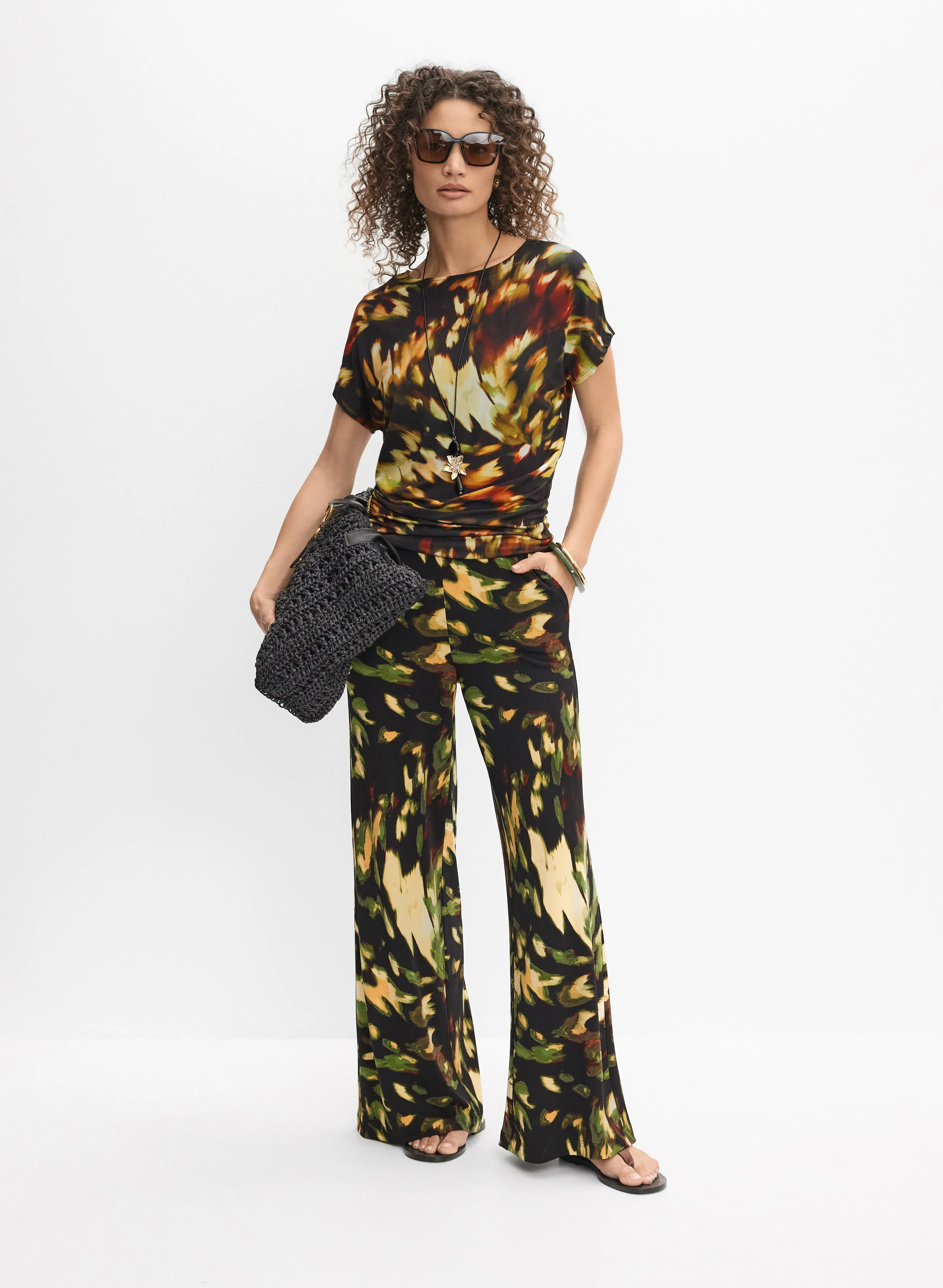 Abstract Wide-Leg Pants sold by Melanie Lyne product image thumbnail 3