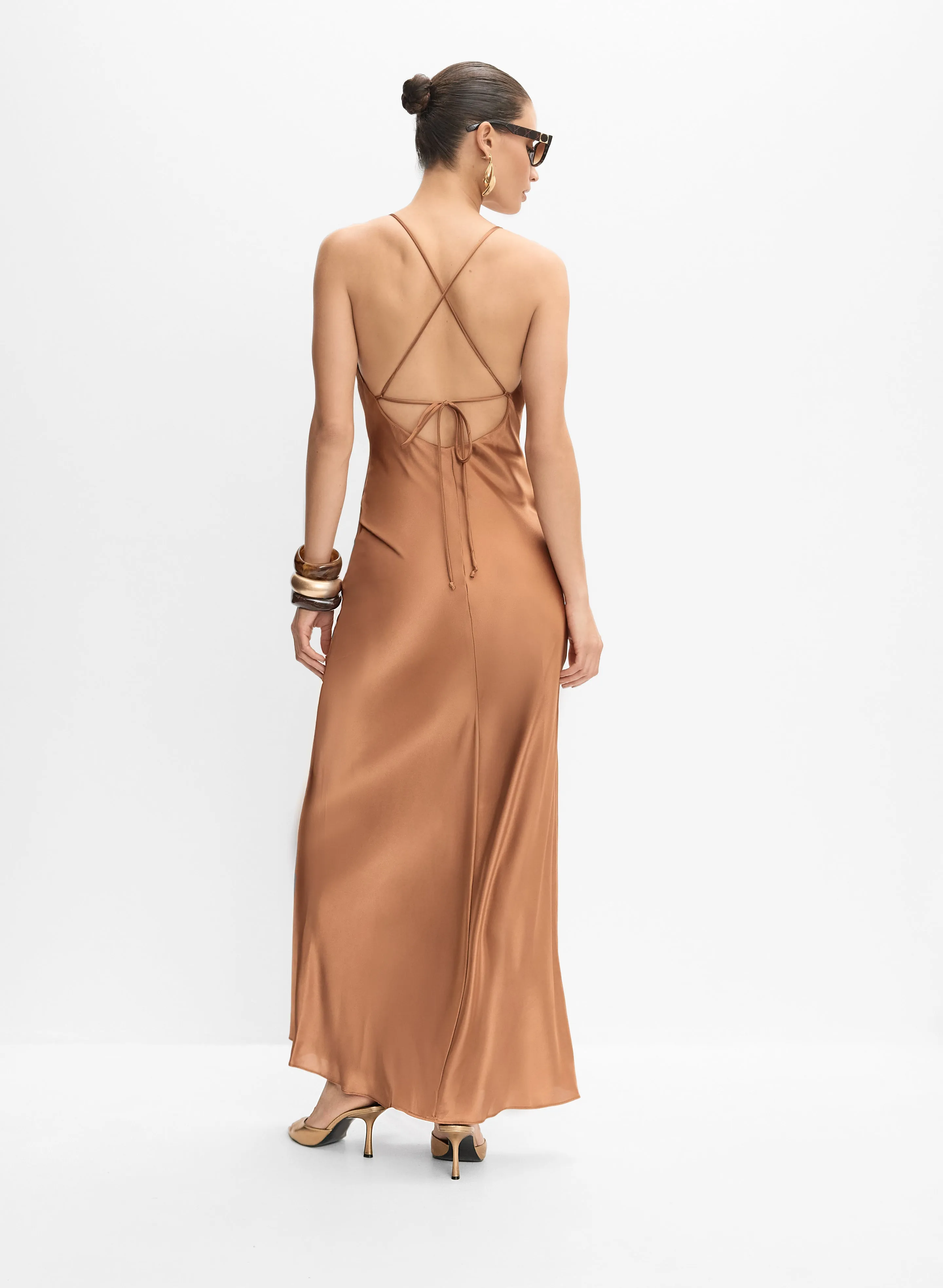 Cowl Neck Satin Slip Dress sold by Melanie Lyne product image thumbnail 4
