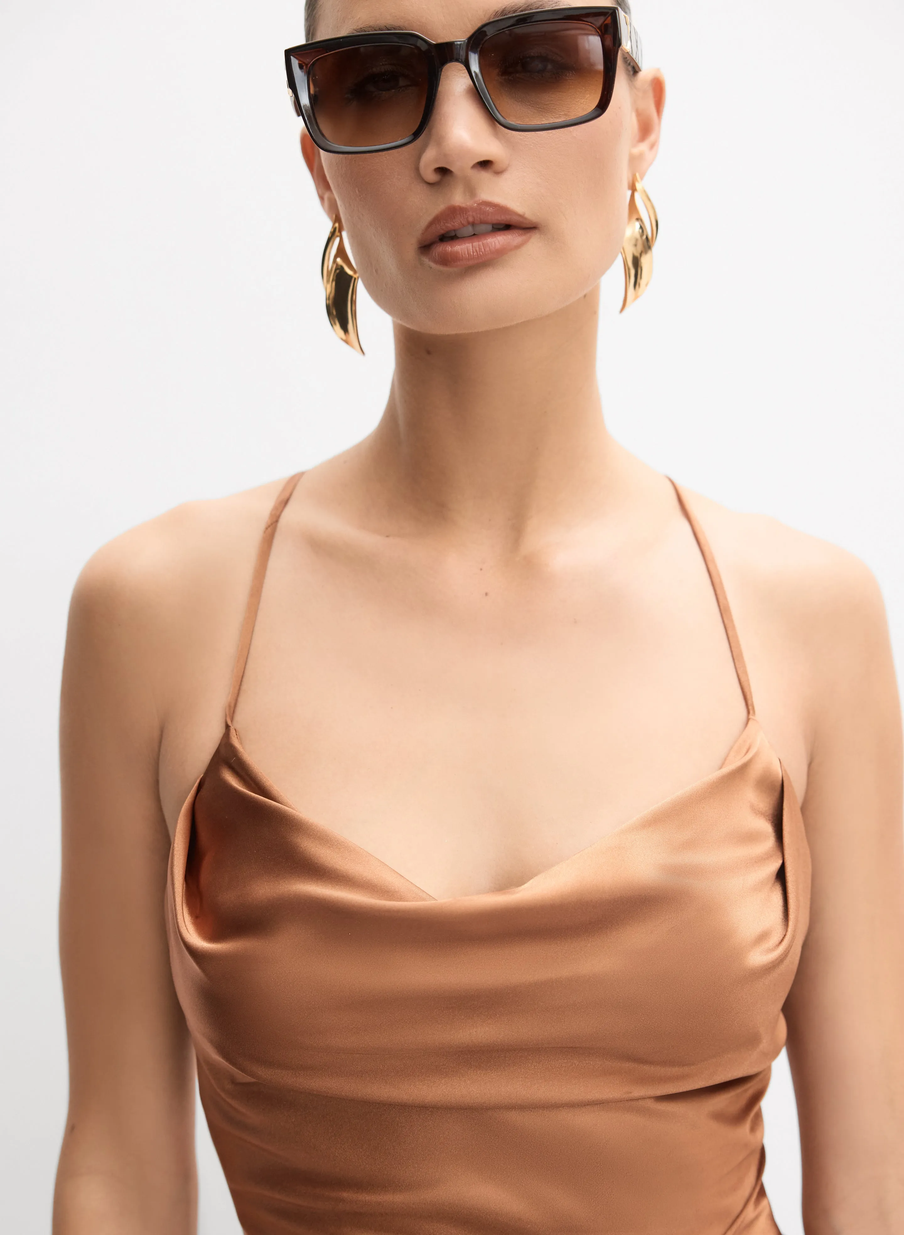 Cowl Neck Satin Slip Dress sold by Melanie Lyne product image thumbnail 3