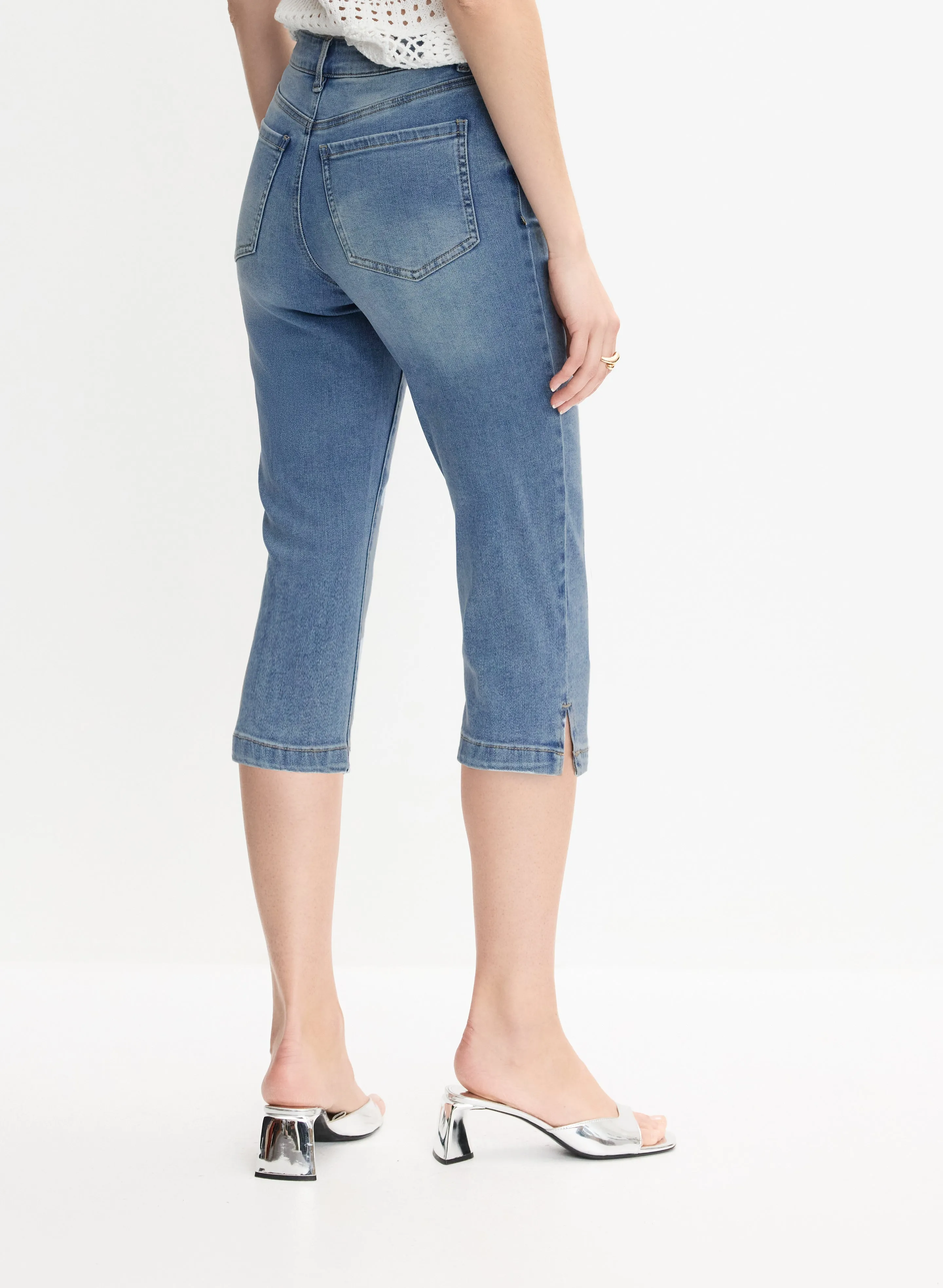 Denim Slim-Leg Capris sold by Melanie Lyne product image thumbnail 3