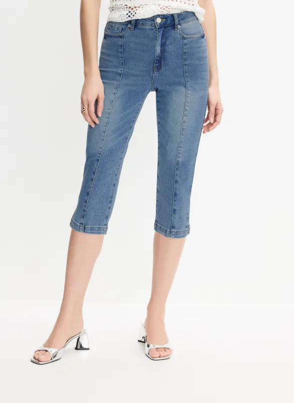 Denim Slim-Leg Capris sold by Melanie Lyne
