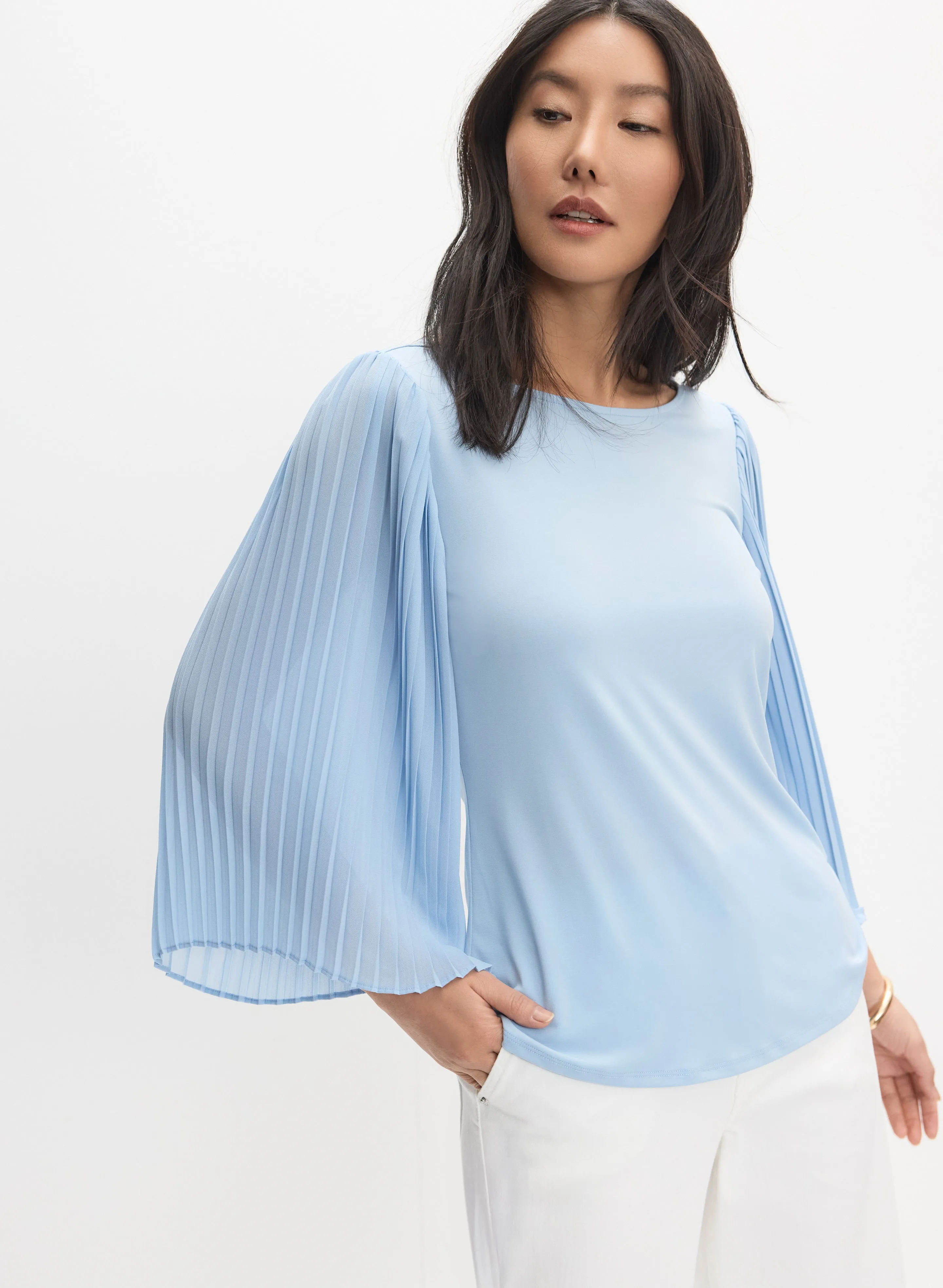 Pleated Flare Sleeve Top sold by Melanie Lyne product image thumbnail 4