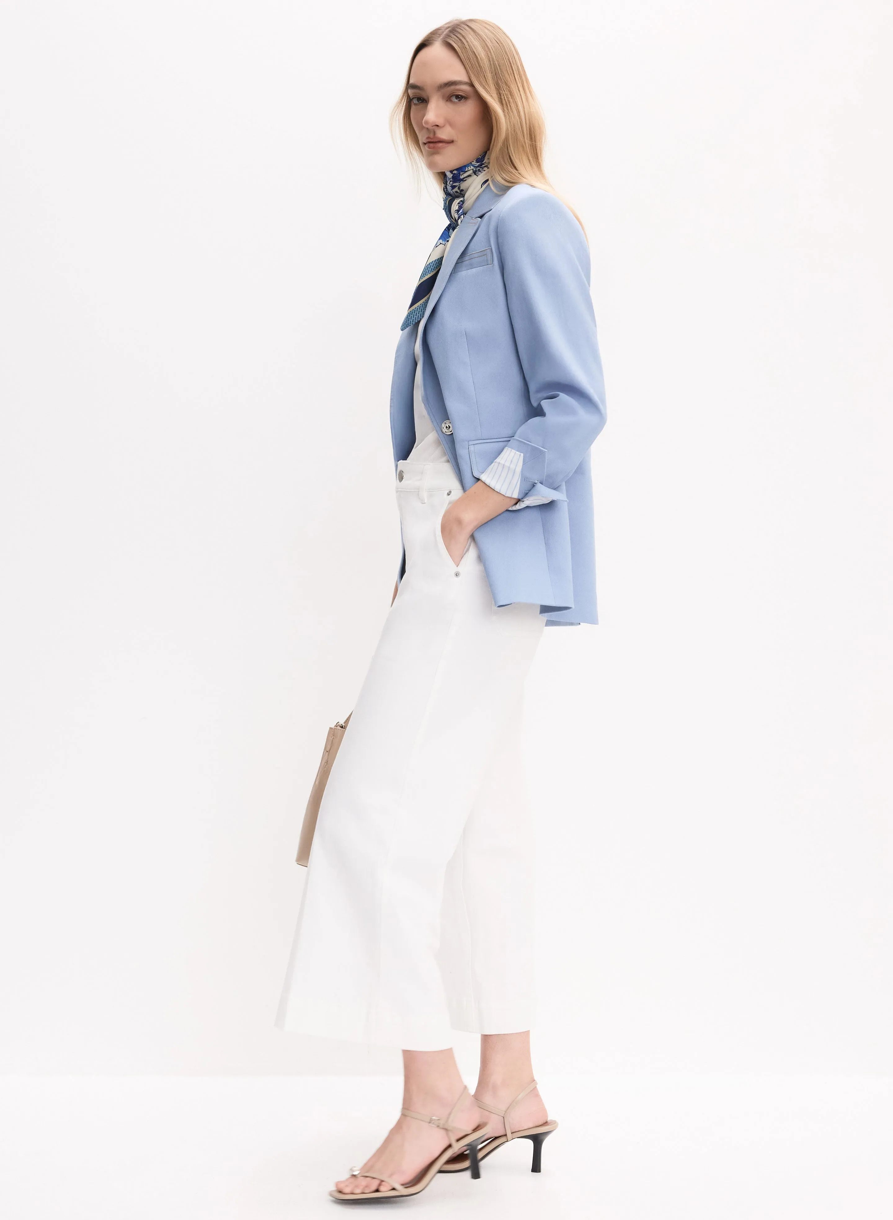 Patch Pocket Wide-Leg Culotte Jeans sold by Melanie Lyne product image thumbnail 2