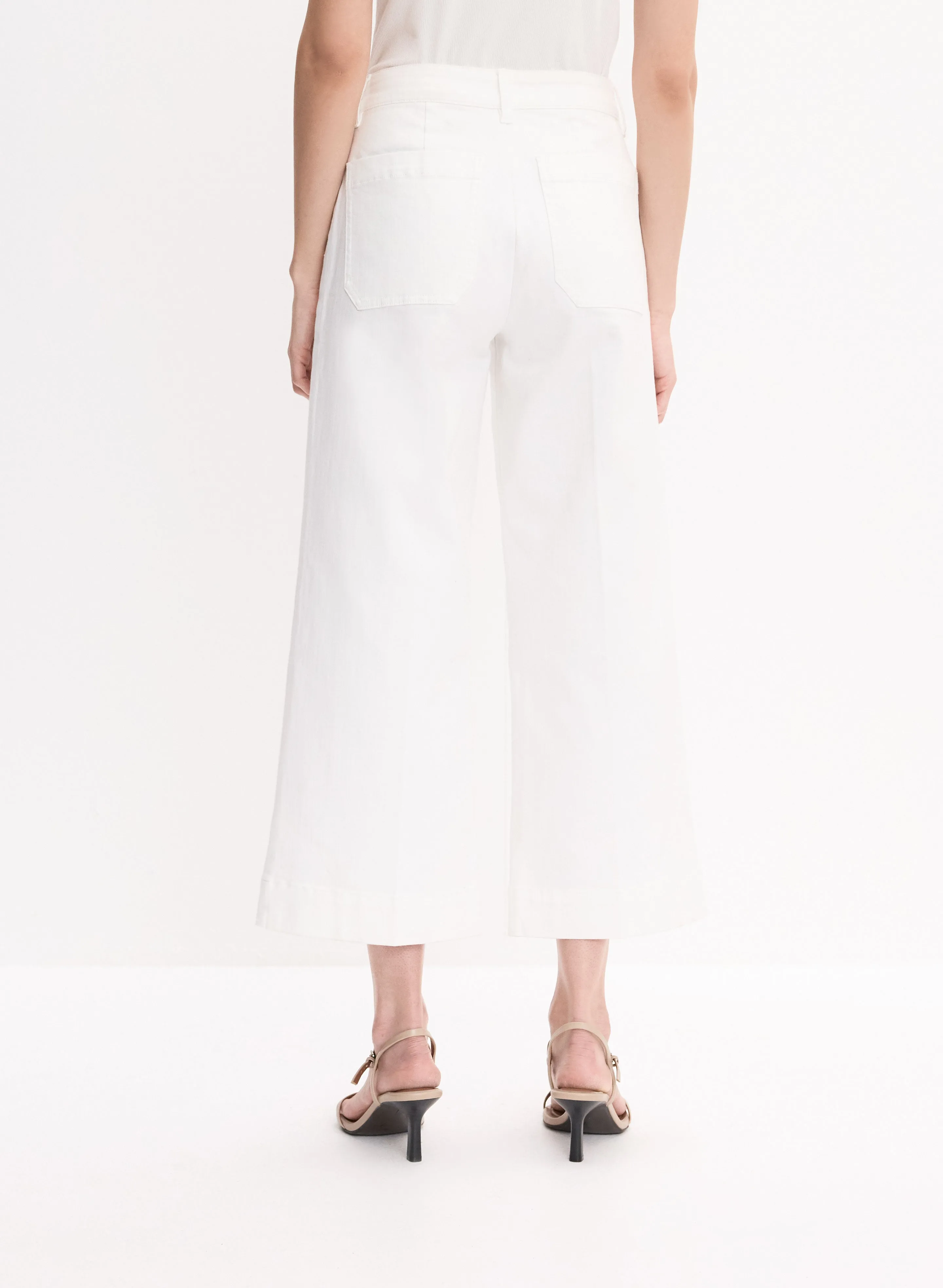 Patch Pocket Wide-Leg Culotte Jeans sold by Melanie Lyne product image thumbnail 3