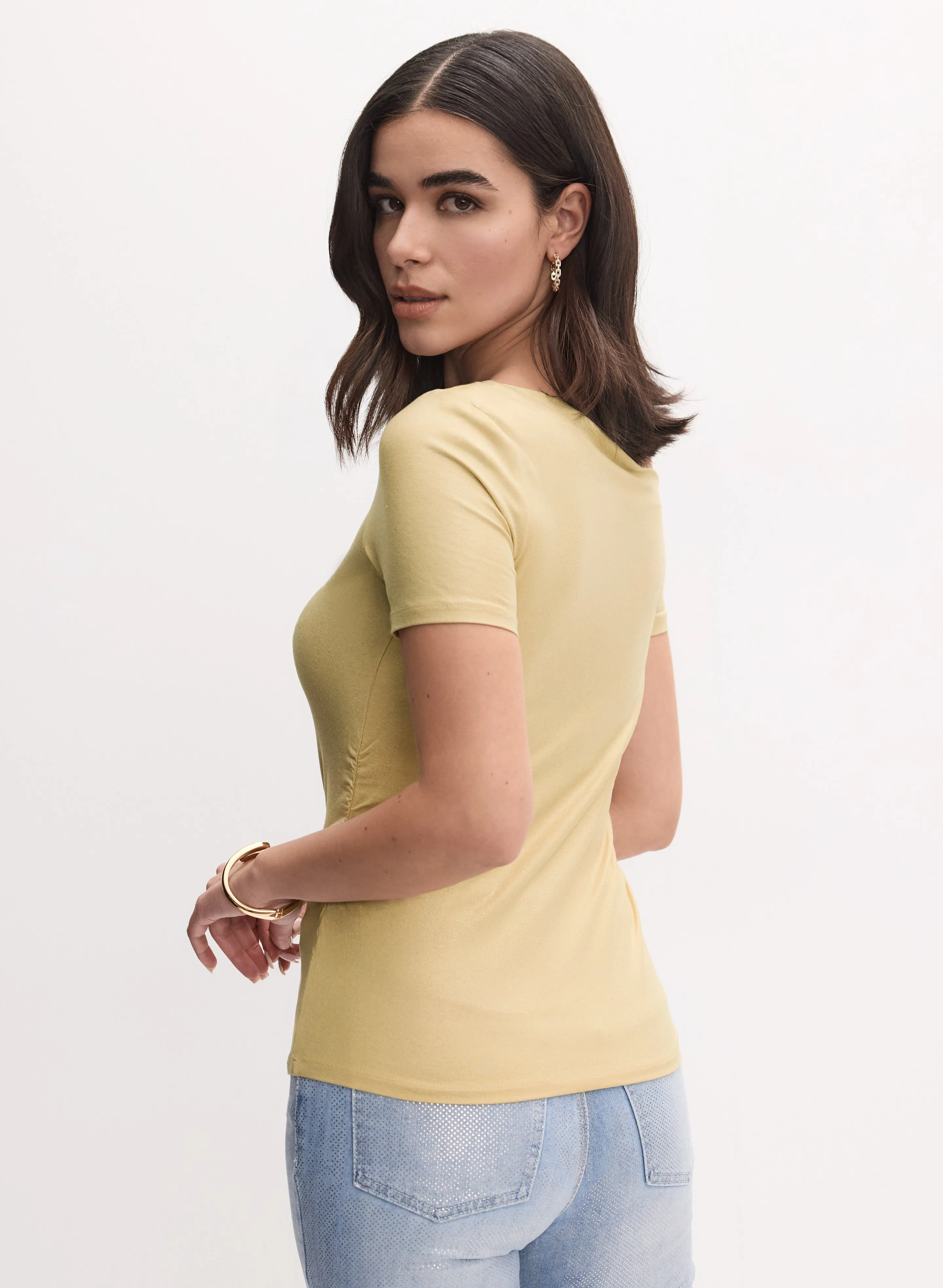 Asymmetrical Neck T-Shirt sold by Melanie Lyne product image thumbnail 2