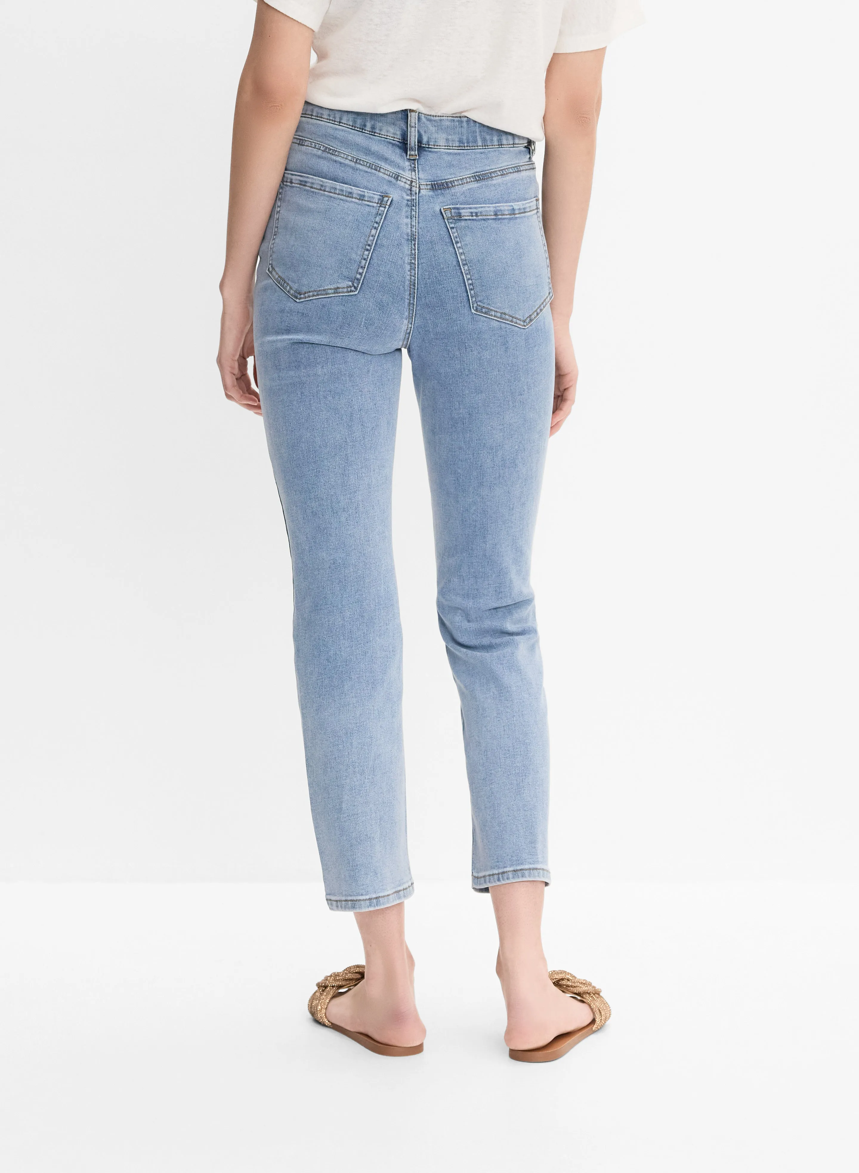 Embroidered Straight-Leg Jeans sold by Melanie Lyne product image thumbnail 3