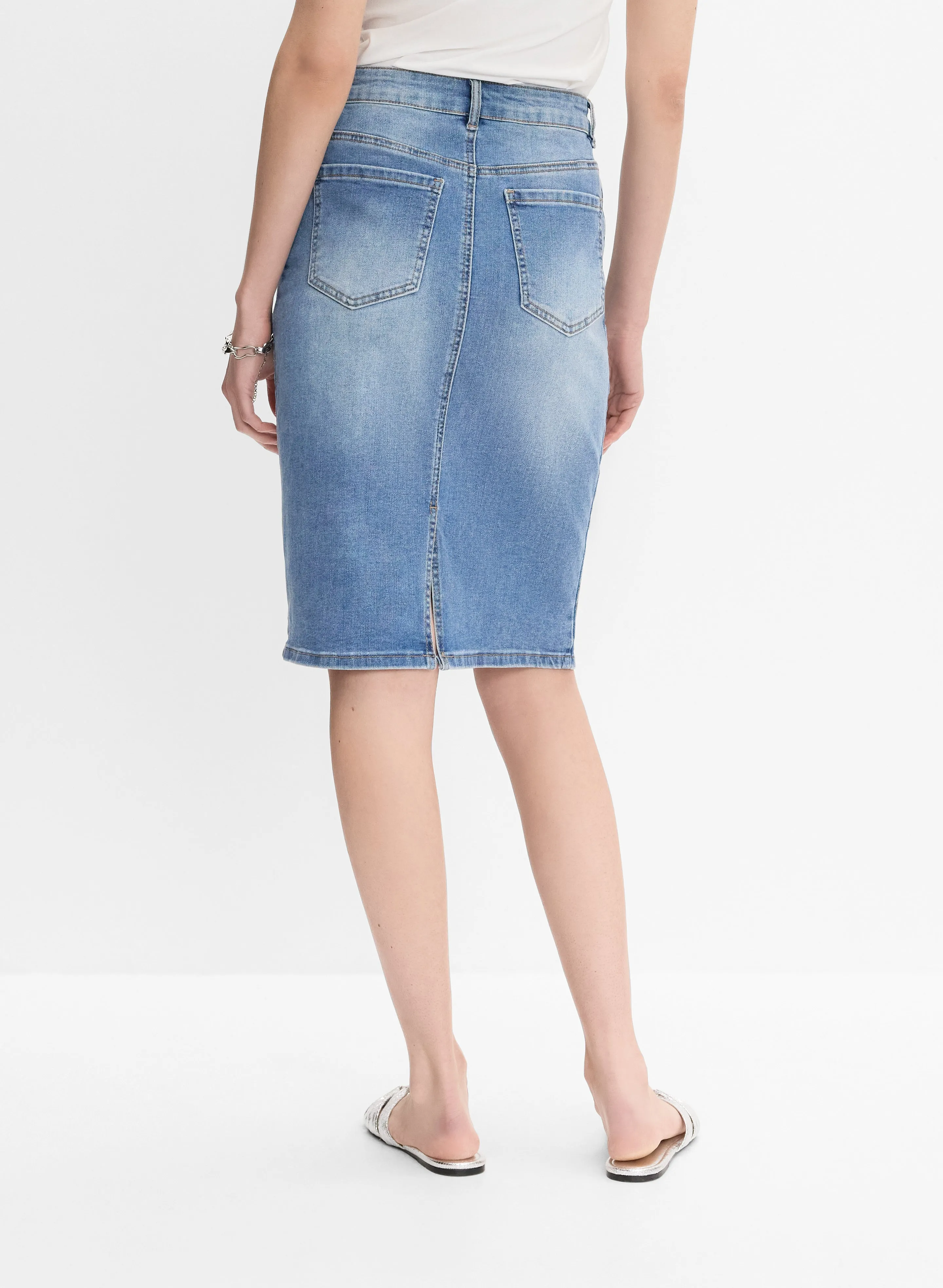 Embellished Denim Pencil Skirt sold by Melanie Lyne product image thumbnail 3