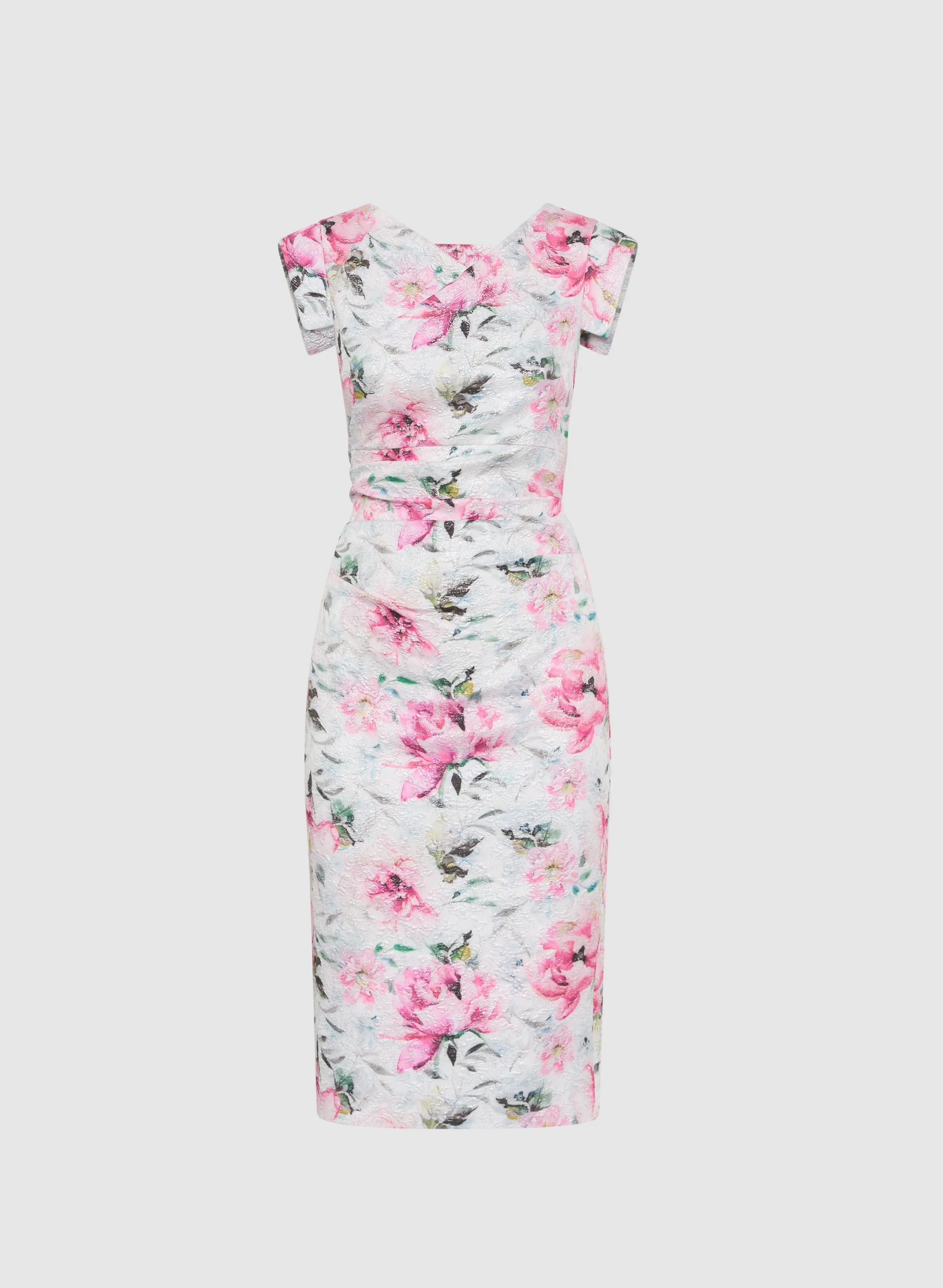 Adrianna Papell - Metallic Floral Print Dress sold by Melanie Lyne product image thumbnail 5