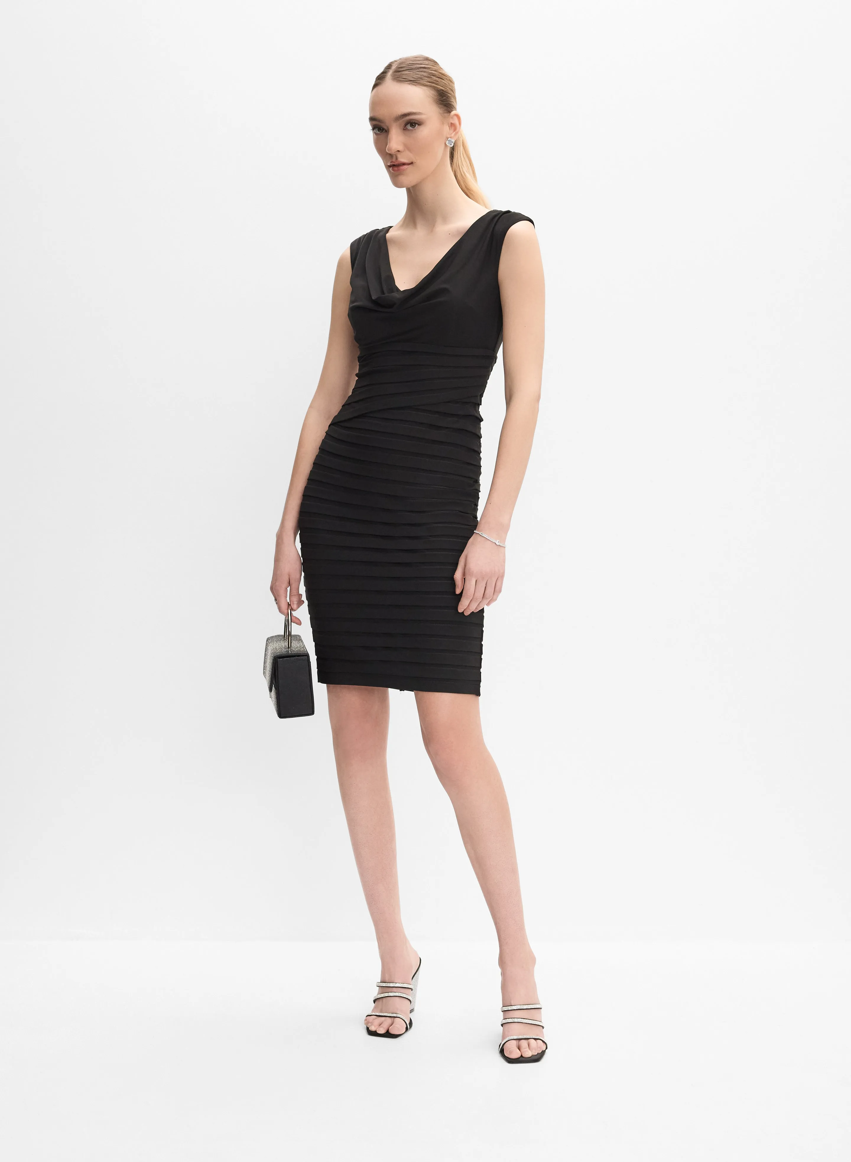 Adrianna Papell - Fitted Cowl Neck Dress sold by Melanie Lyne