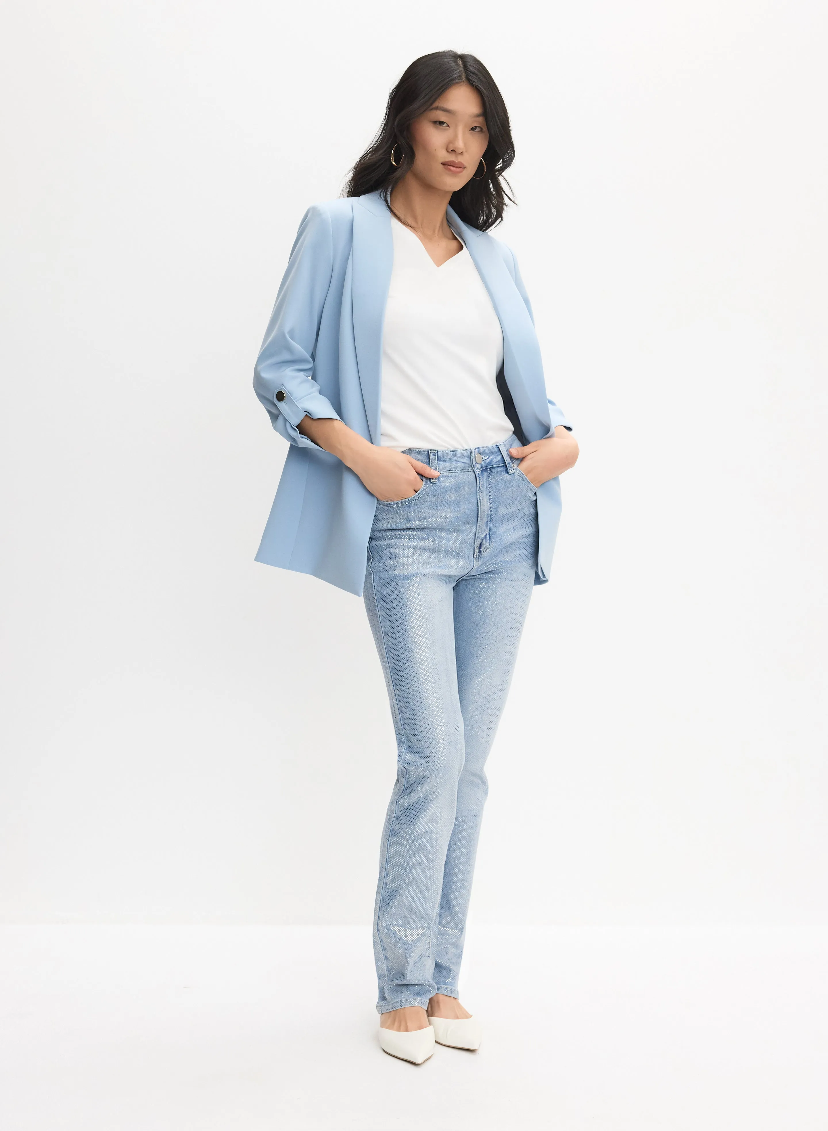 V-Neck Cotton T-Shirt sold by Melanie Lyne product image thumbnail 3