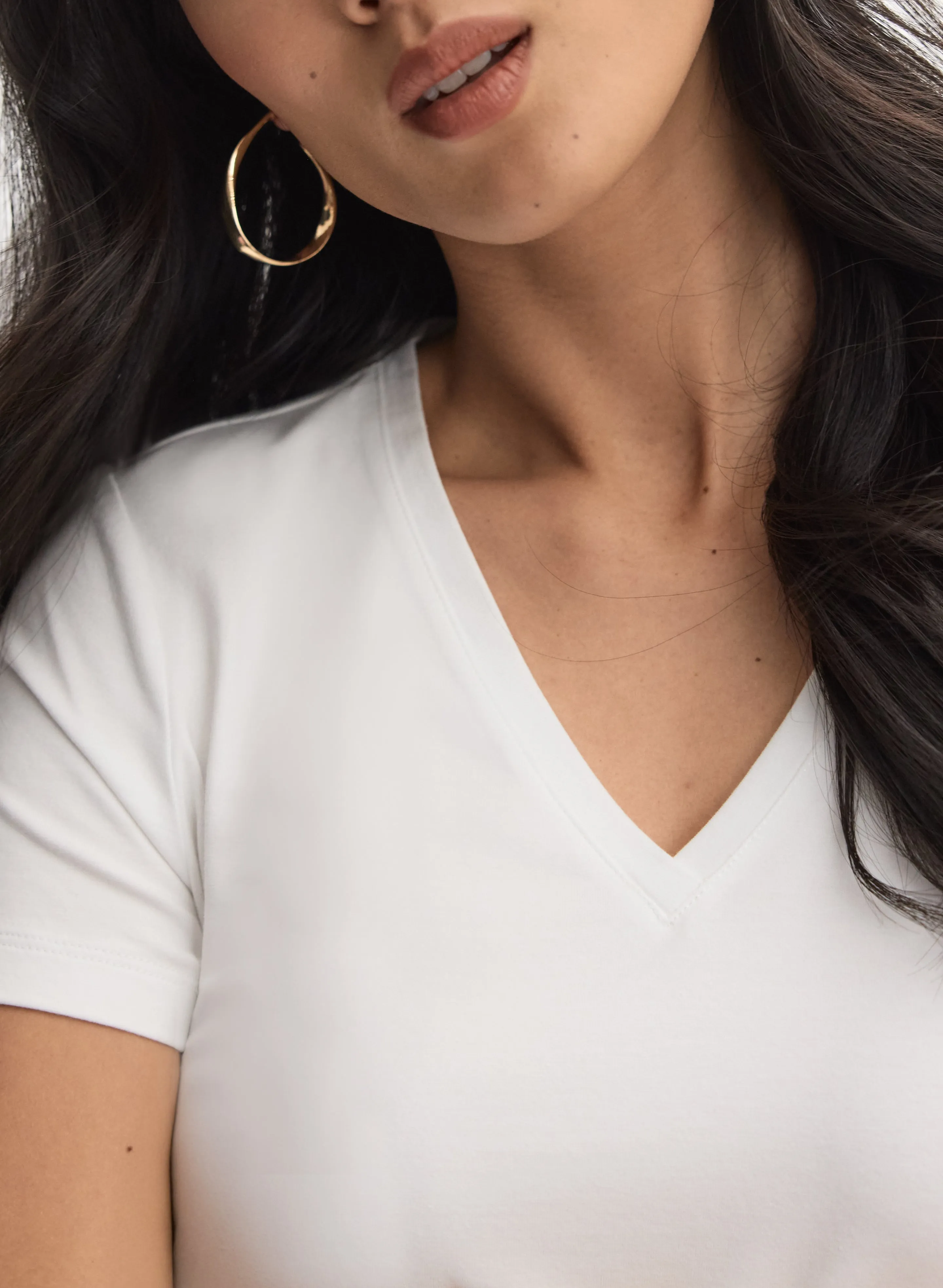 V-Neck Cotton T-Shirt sold by Melanie Lyne product image thumbnail 2