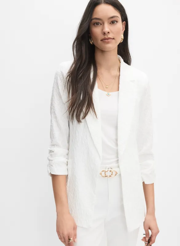 Joseph Ribkoff - Ruched Sleeve Blazer sold by Melanie Lyne