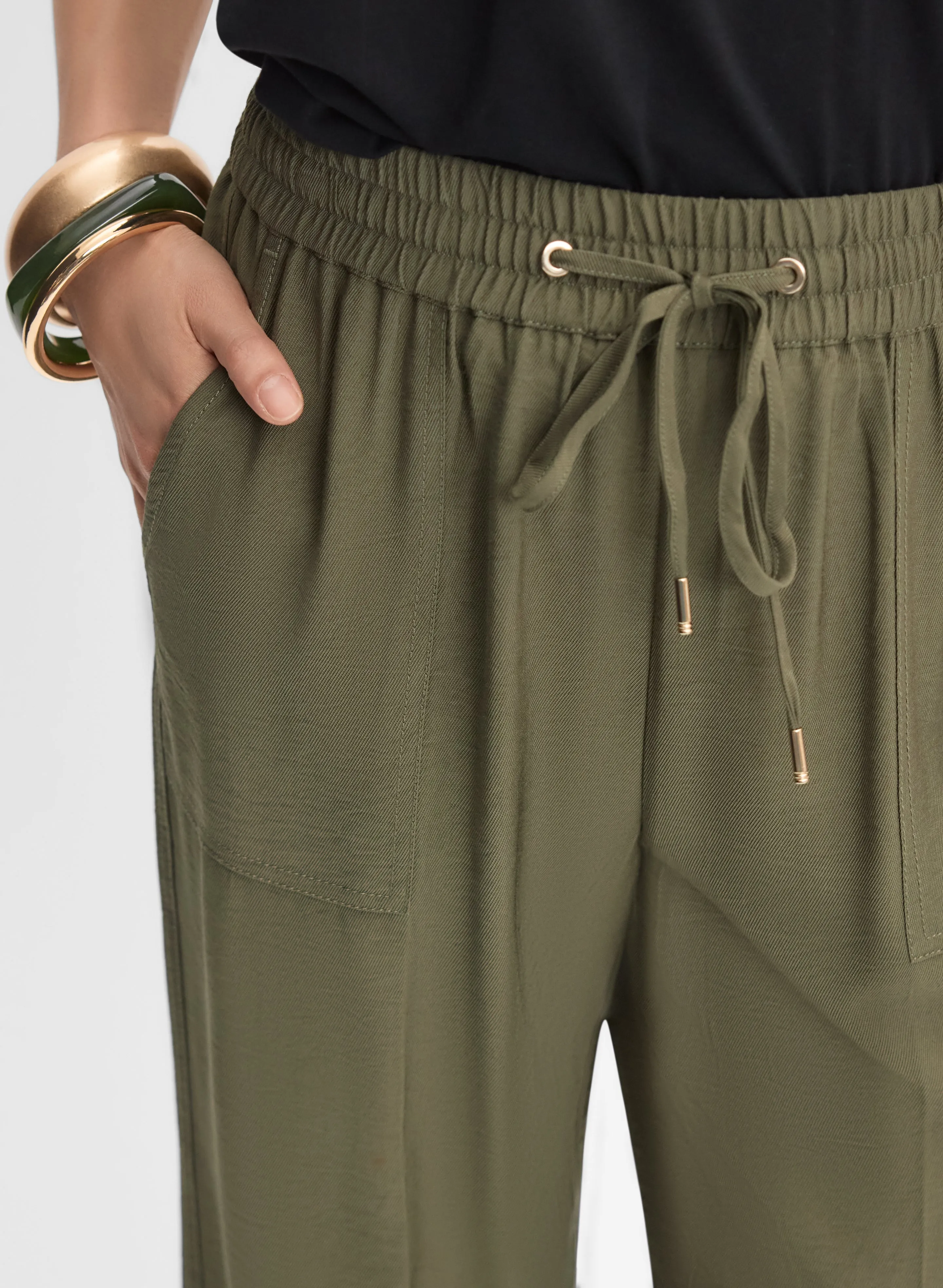 Drawstring Pull-On Capris sold by Melanie Lyne product image thumbnail 4