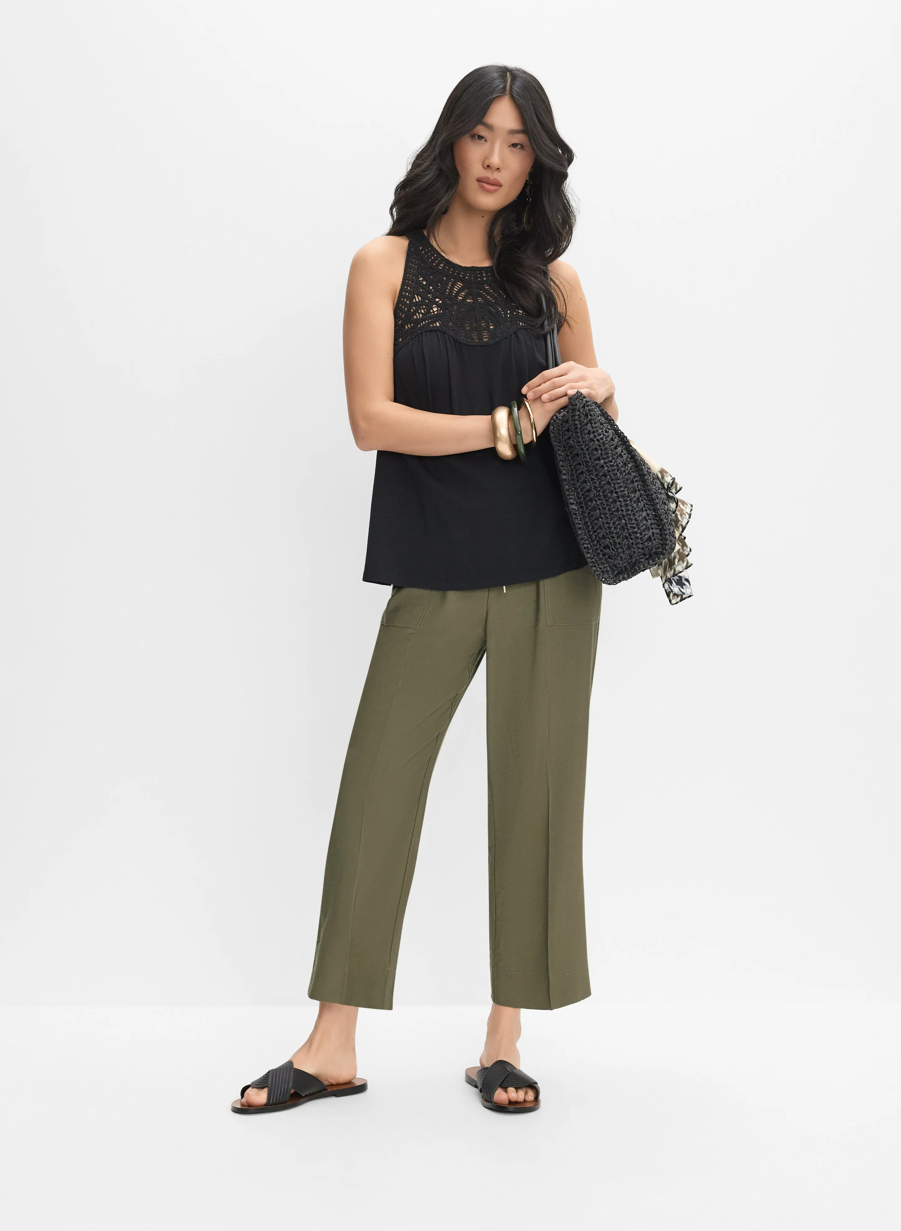 Drawstring Pull-On Capris sold by Melanie Lyne product image thumbnail 5