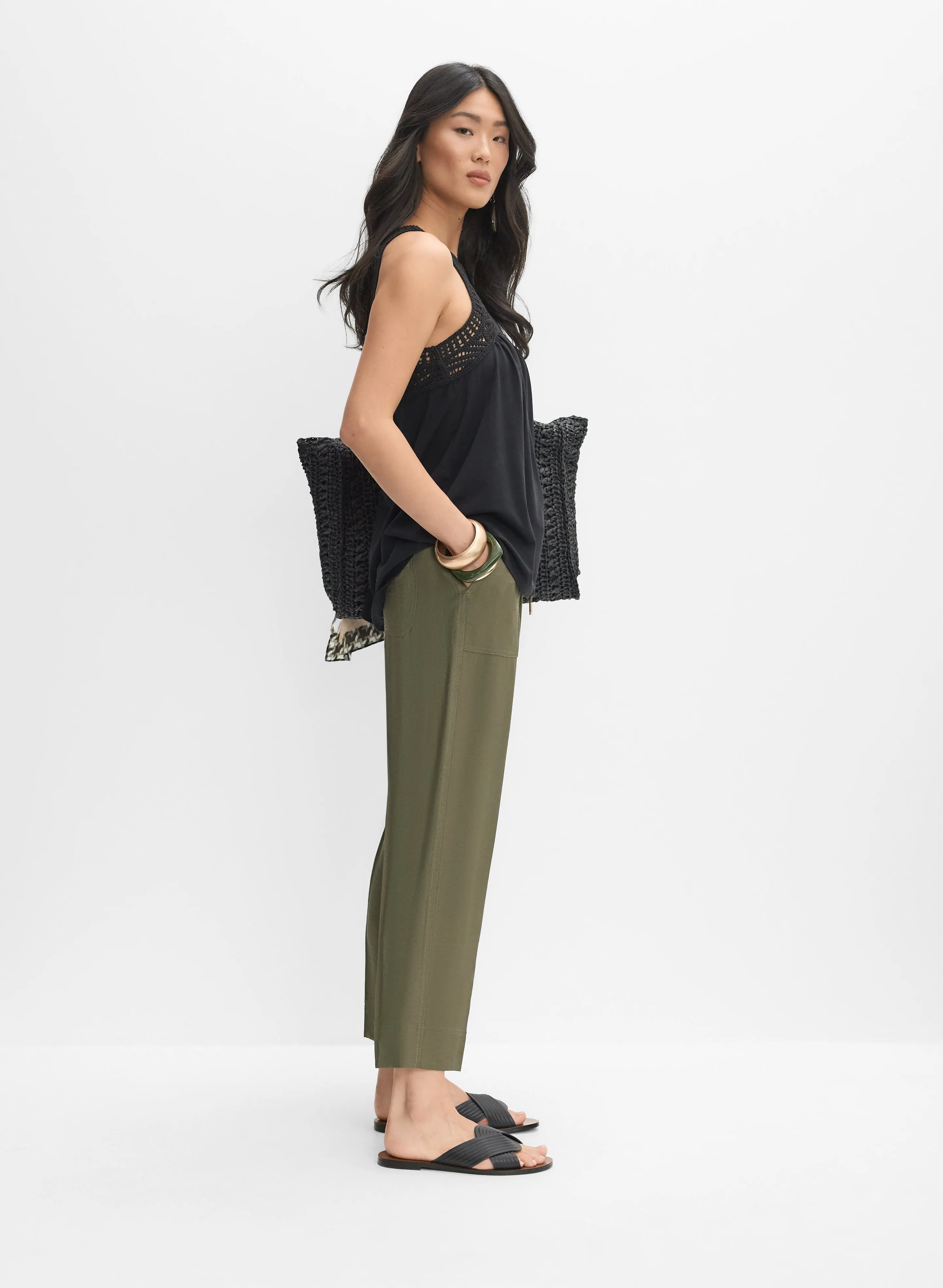 Drawstring Pull-On Capris sold by Melanie Lyne product image thumbnail 3