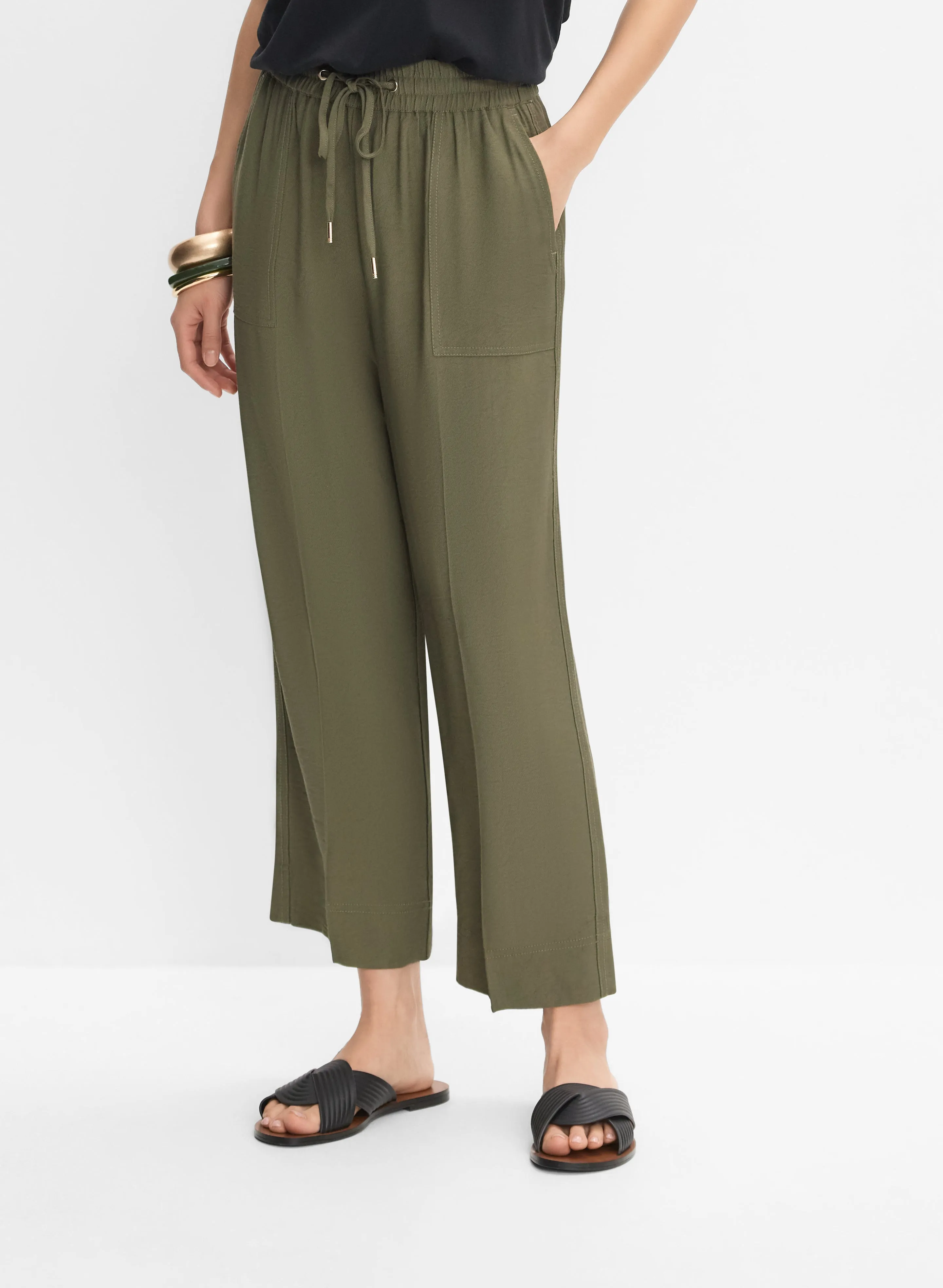 Drawstring Pull-On Capris sold by Melanie Lyne