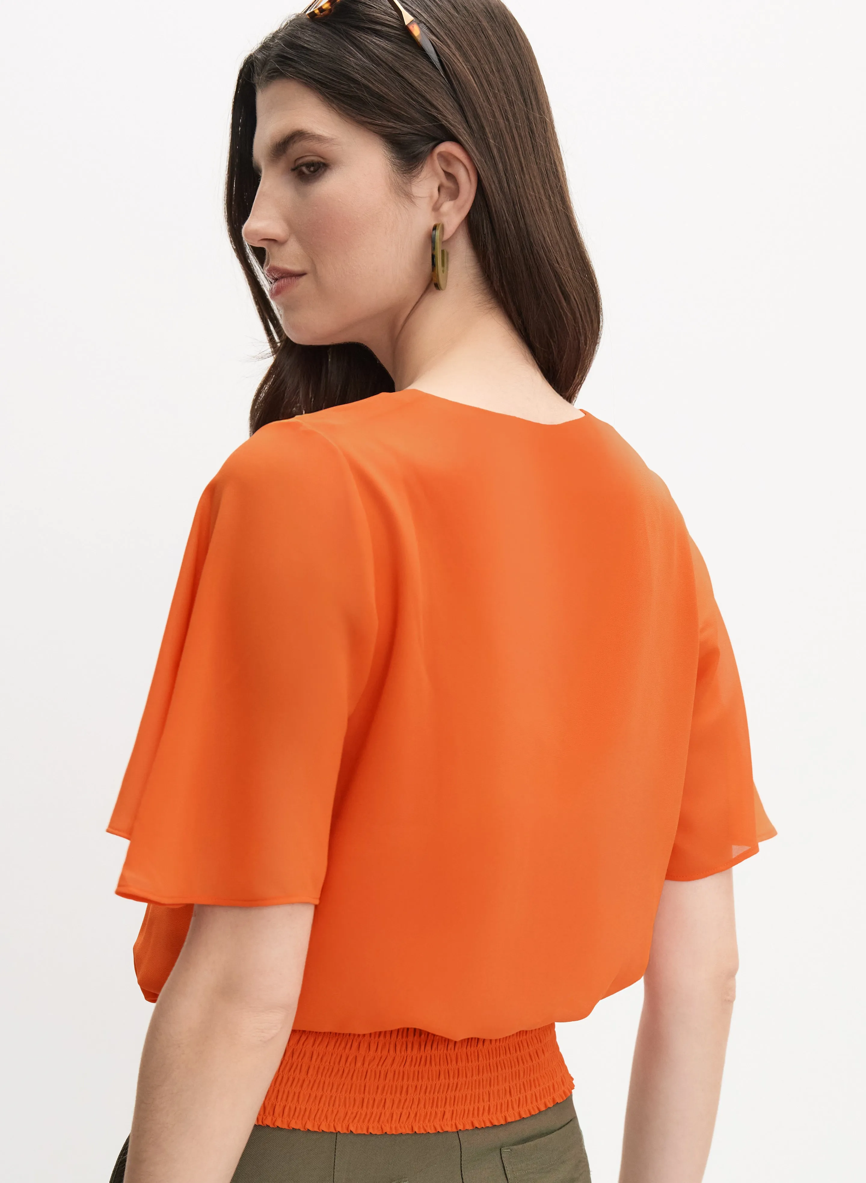 V-Neck Chiffon Blouse sold by Melanie Lyne product image thumbnail 4