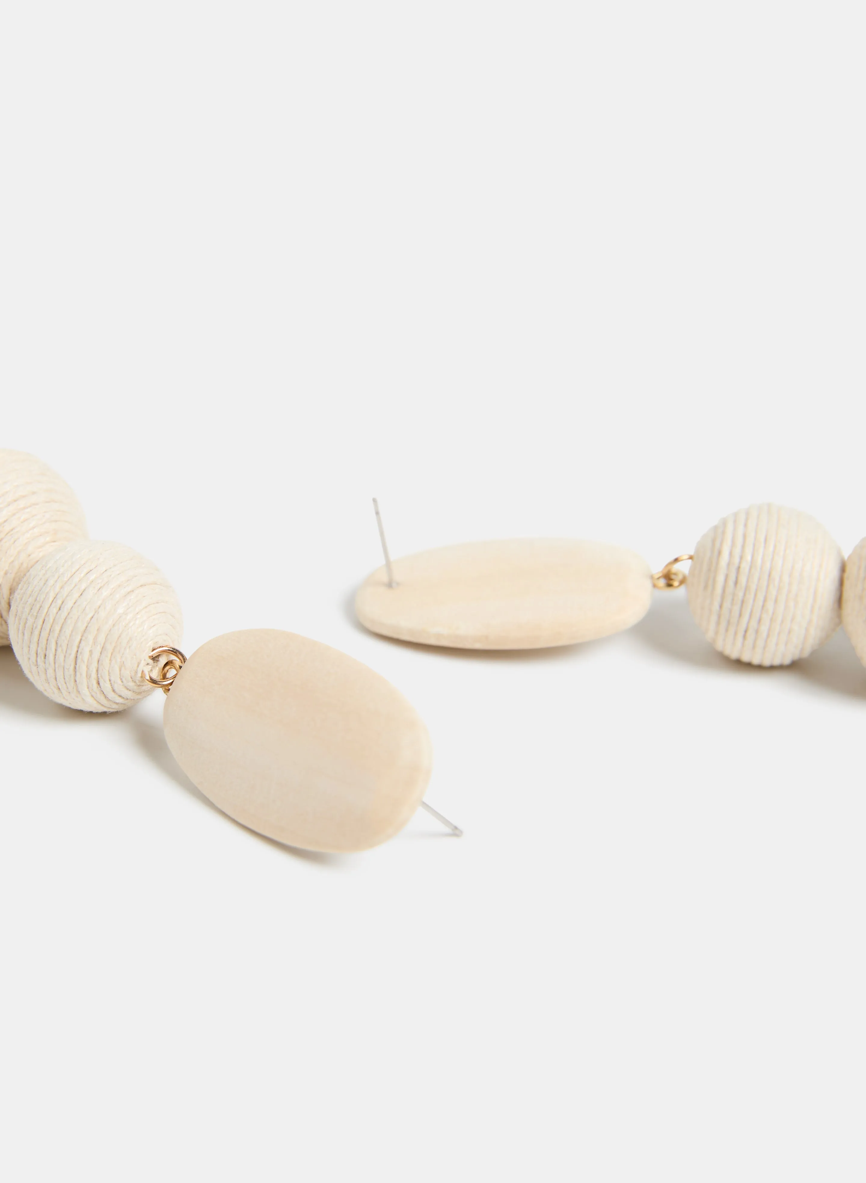 Wood & Cord Tiered Earrings sold by Melanie Lyne product image thumbnail 3