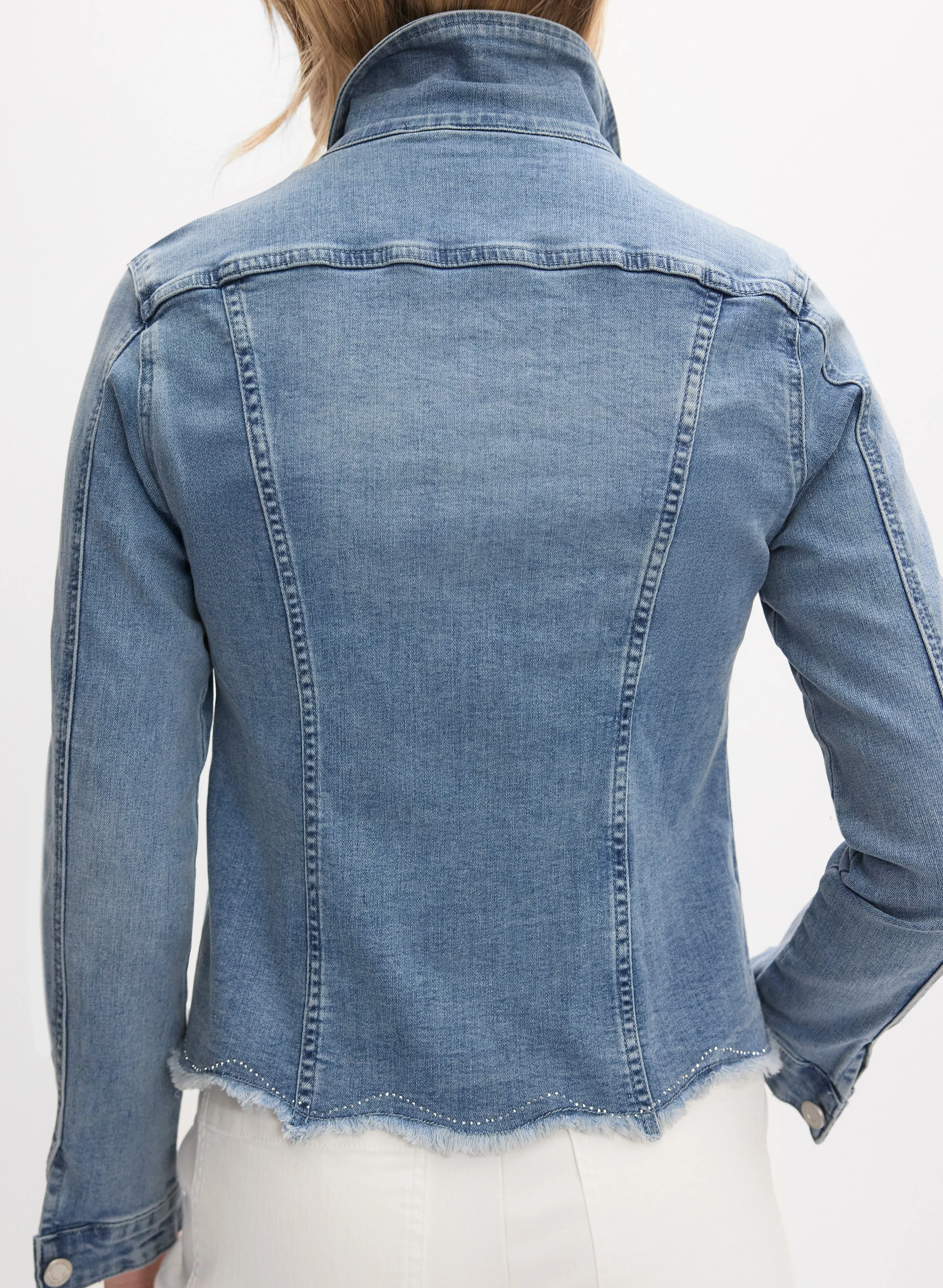 Joseph Ribkoff - Lace Insert Denim Jacket sold by Melanie Lyne product image thumbnail 5