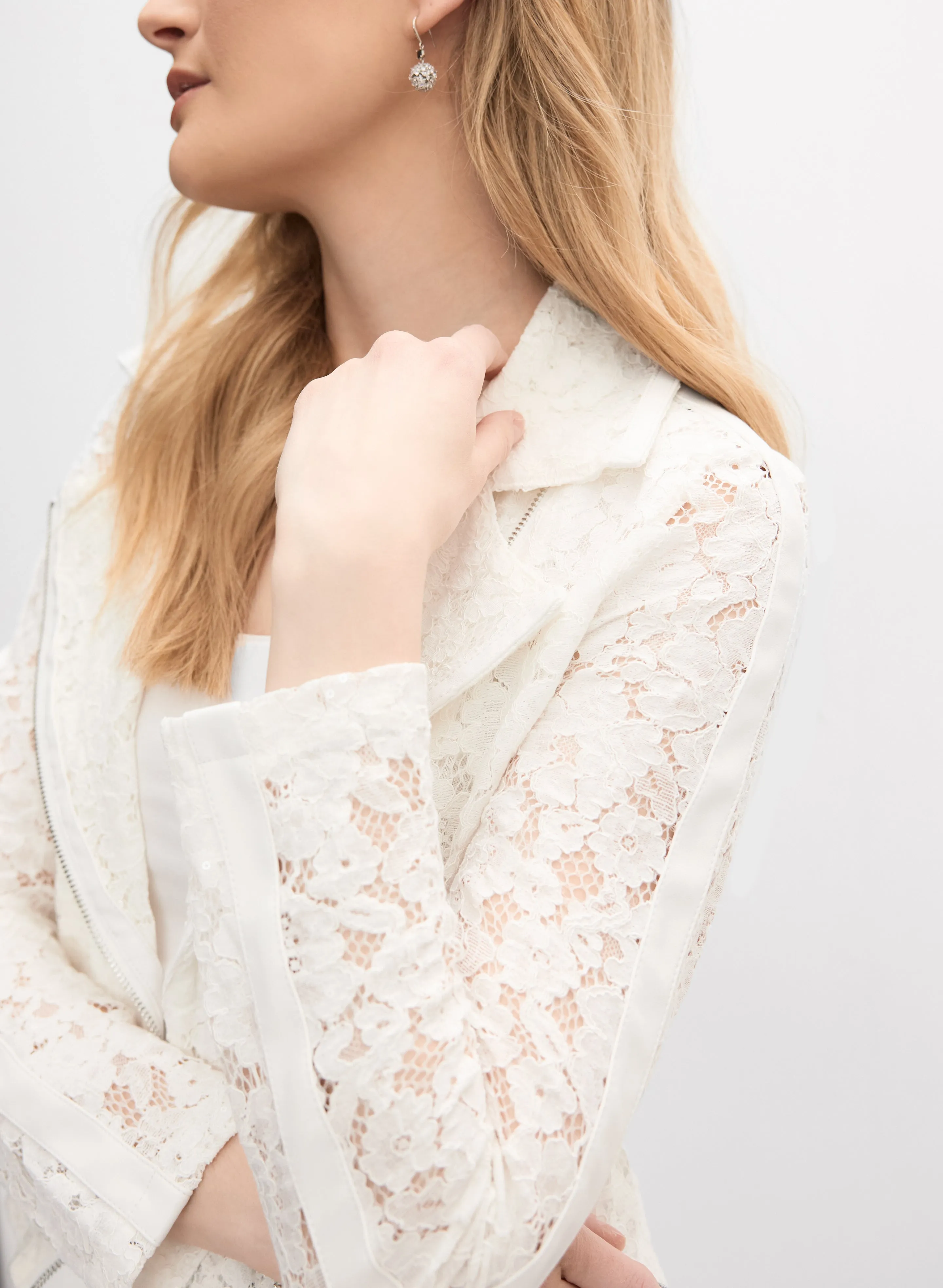 Joseph Ribkoff - Lace Zip-Up Jacket sold by Melanie Lyne product image thumbnail 2