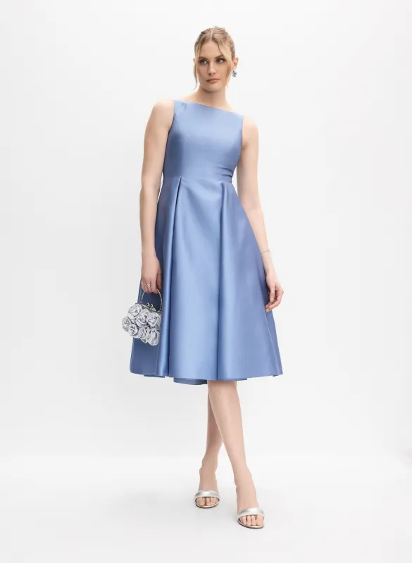 Adrianna Papell - Satin Box Pleat Dress sold by Melanie Lyne