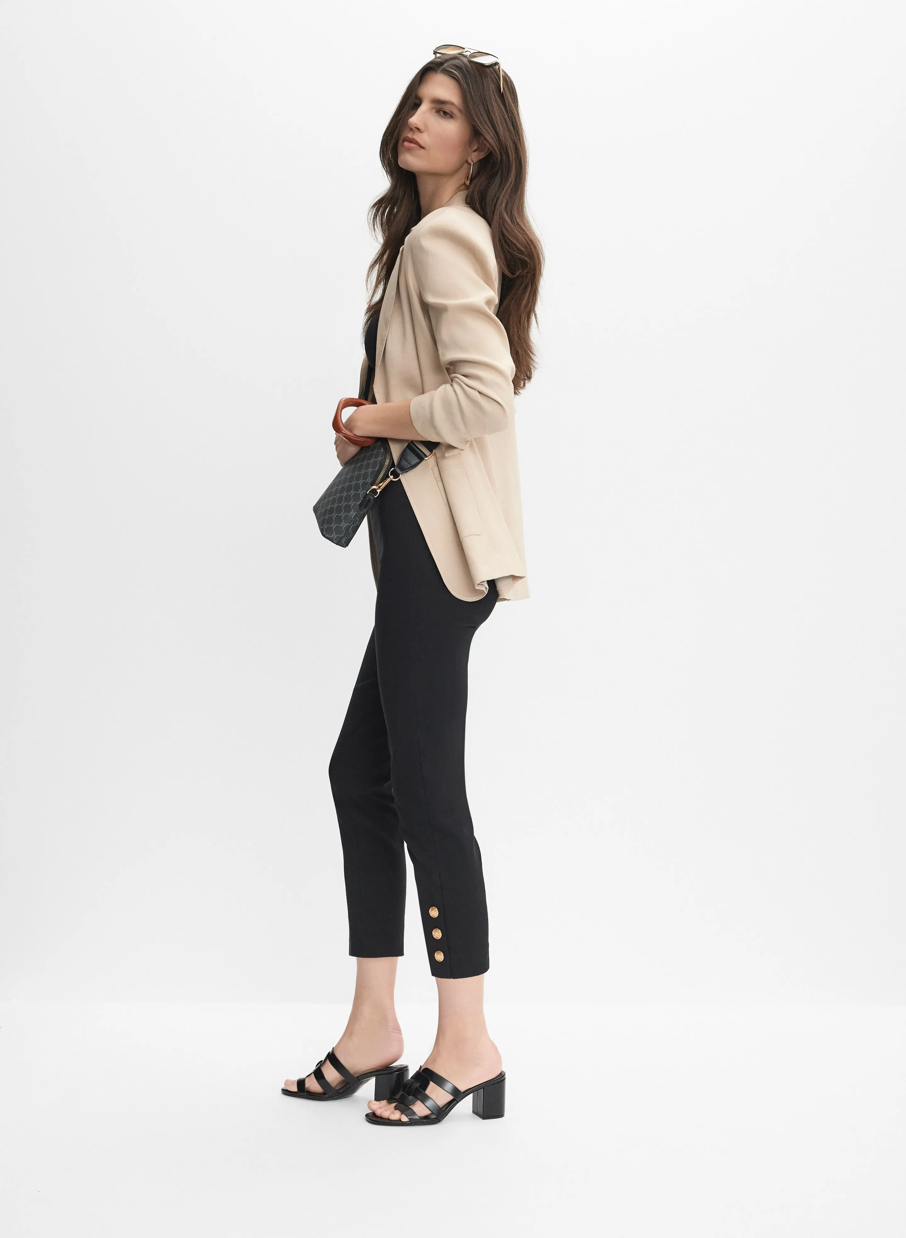 Buttoned Hem Capris sold by Melanie Lyne product image thumbnail 5