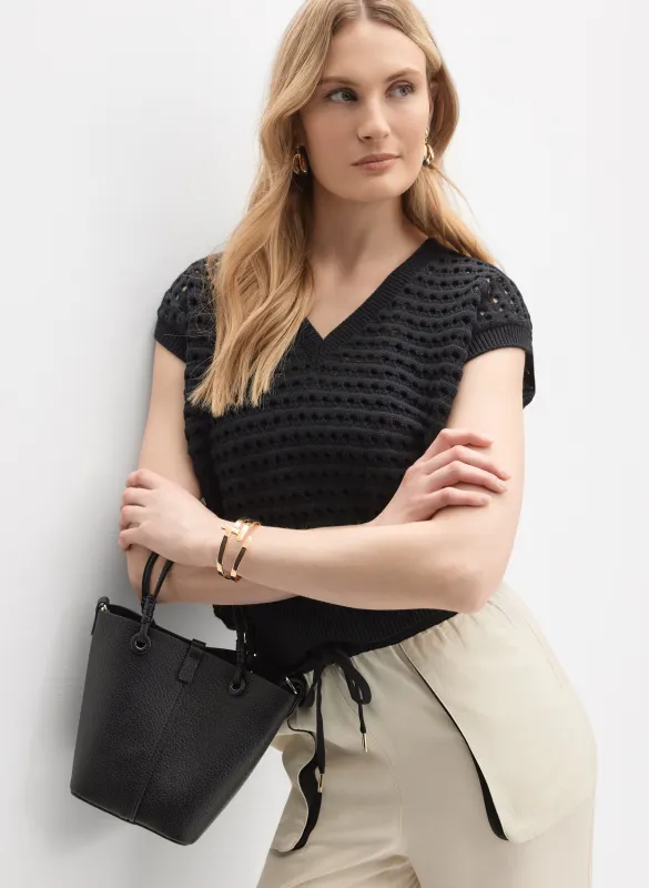 V-Neck Open Knit Pullover sold by Melanie Lyne