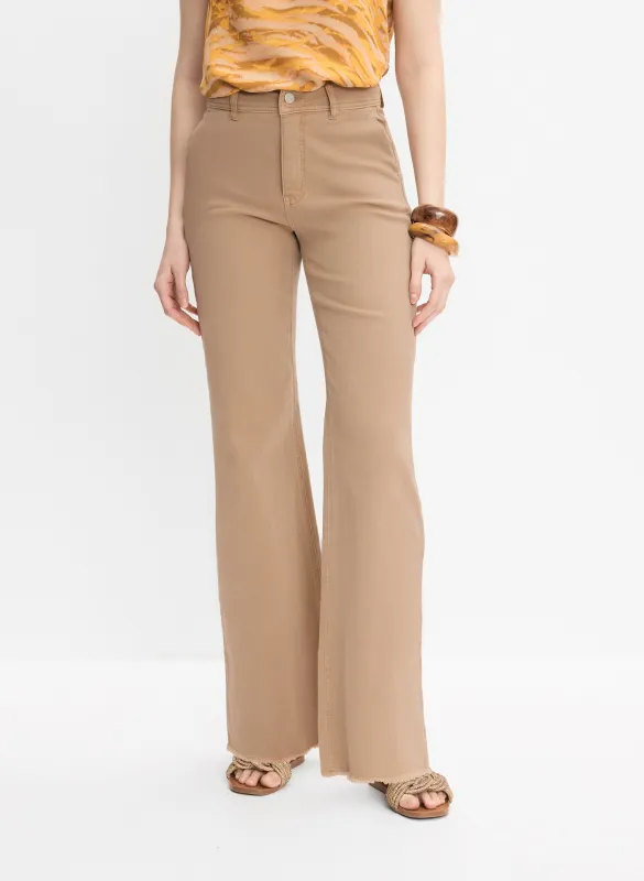 Frayed Hem Wide-Leg Jeans sold by Melanie Lyne