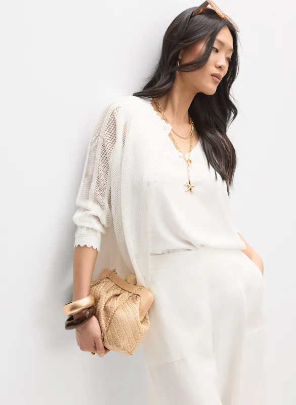 Scalloped Edge Cardigan sold by Melanie Lyne