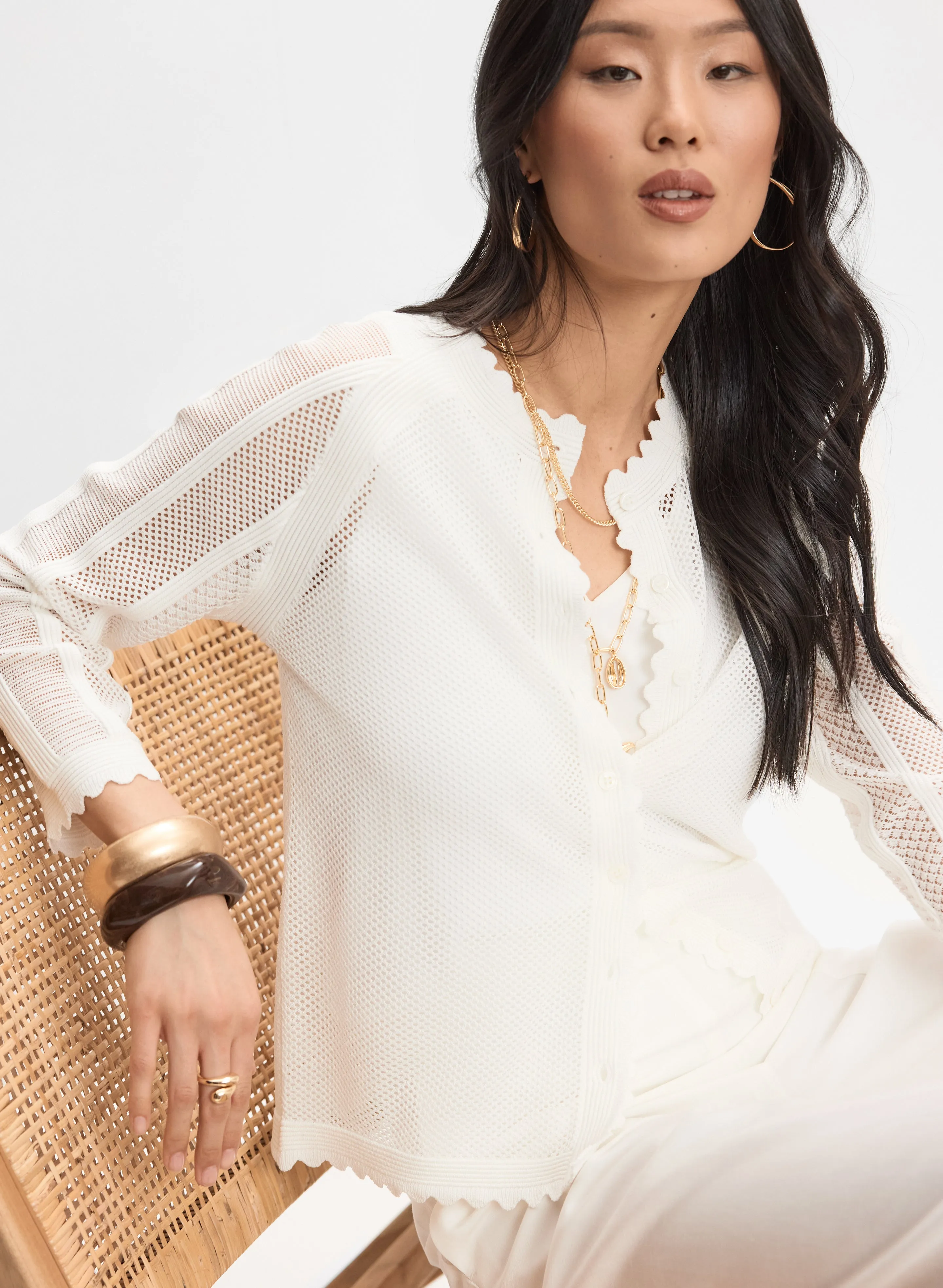 Scalloped Edge Cardigan sold by Melanie Lyne product image thumbnail 5