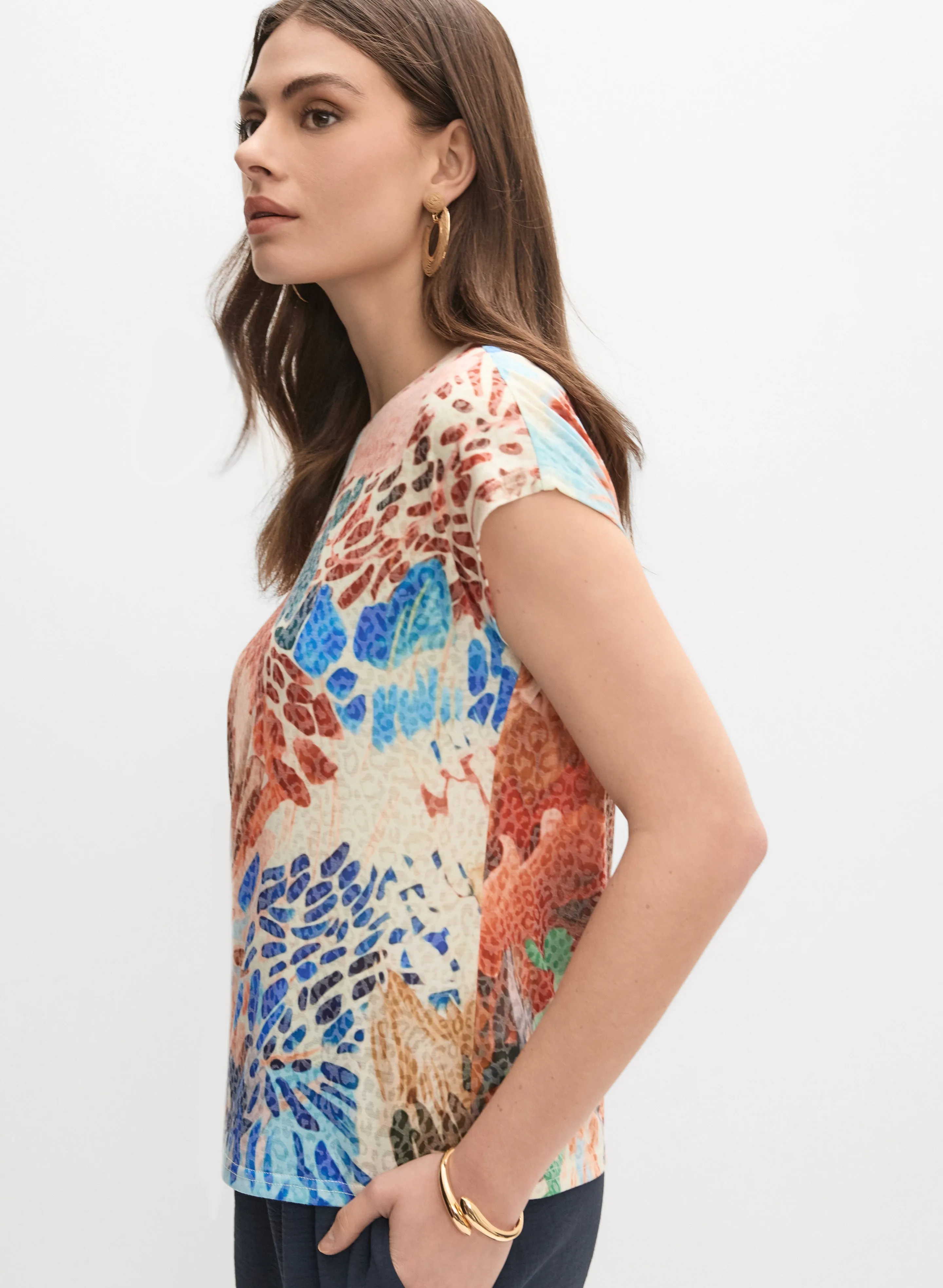 Leopard & Floral T-Shirt sold by Melanie Lyne product image thumbnail 2